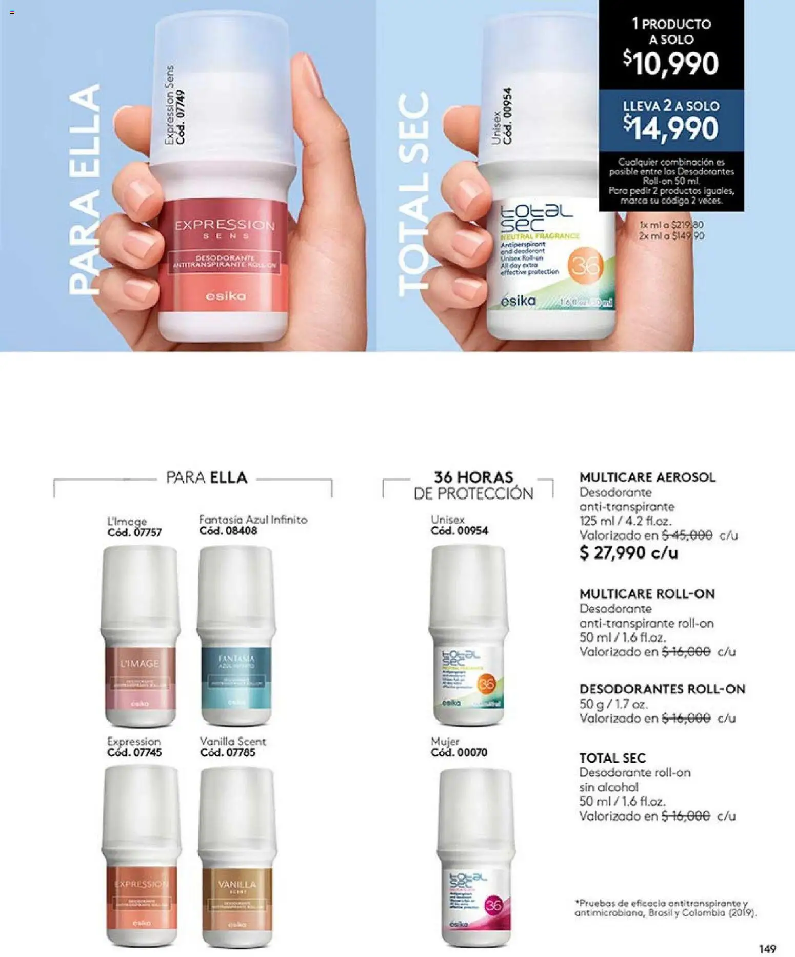 Ésika revista - valida desde el 04.05.2026 | Página: 151 | Productos: Combinación, Desodorante, Antitranspirante, Tintura