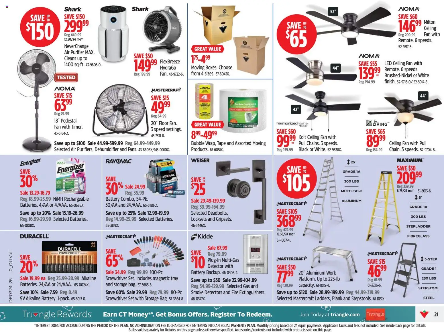 Canadian Tire flyer valid from 11.06.2026 | Page: 21 | Products: Fan, Air purifier, Battery
