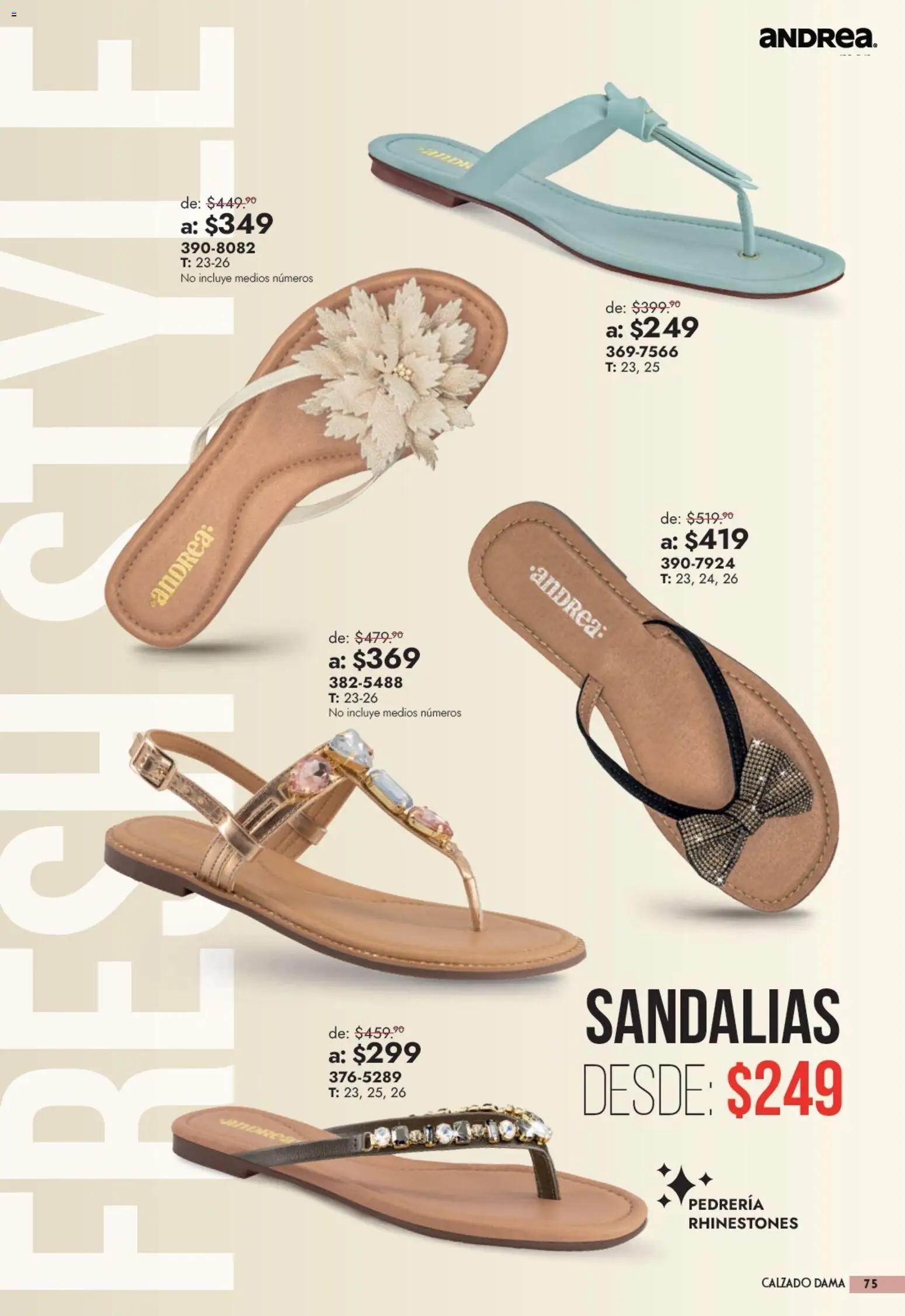 Nuevas ofertas de Andrea válidas en toda la República Mexicana desde el 13/09/2026. ¡Encuentra las mejores ofertas en Andrea catálogo Outlet! | Página: 75 | Productos: Sandalias