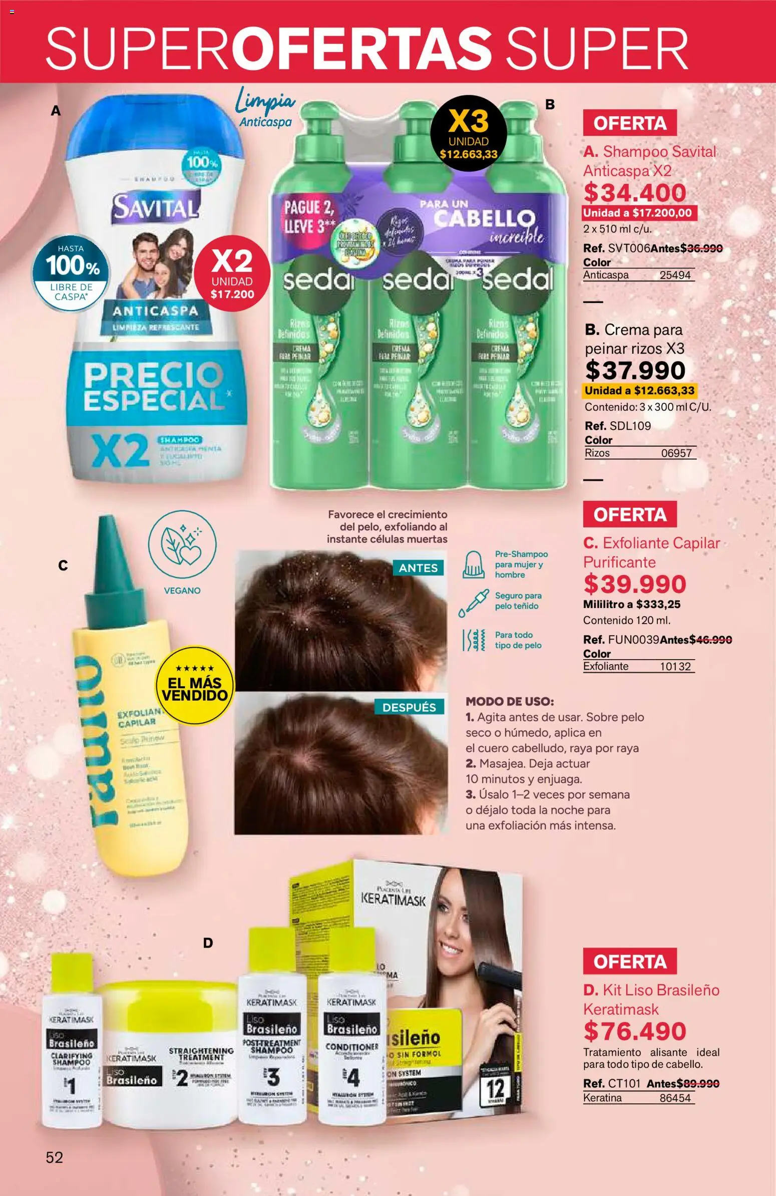 Leonisa revista - valida desde el 15/07/2026 | Página: 52 | Productos: Crema, Shampoo, Sobre