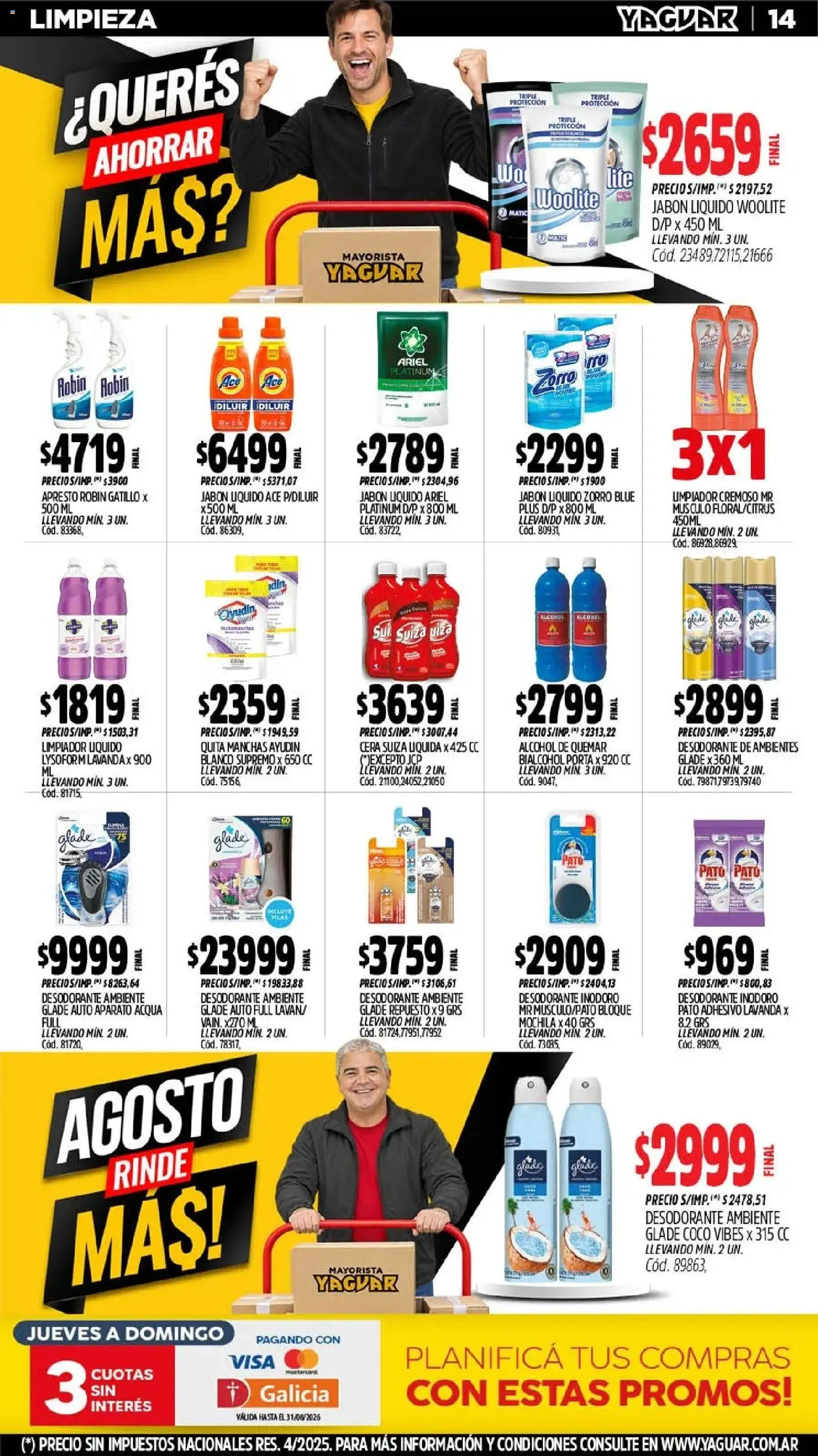 Yaguar - Oferta Semanal Salta │ válido desde el 17/07/2026 | Página: 16 | Productos: Inodoro, Jabón líquido, Pato, Jabón