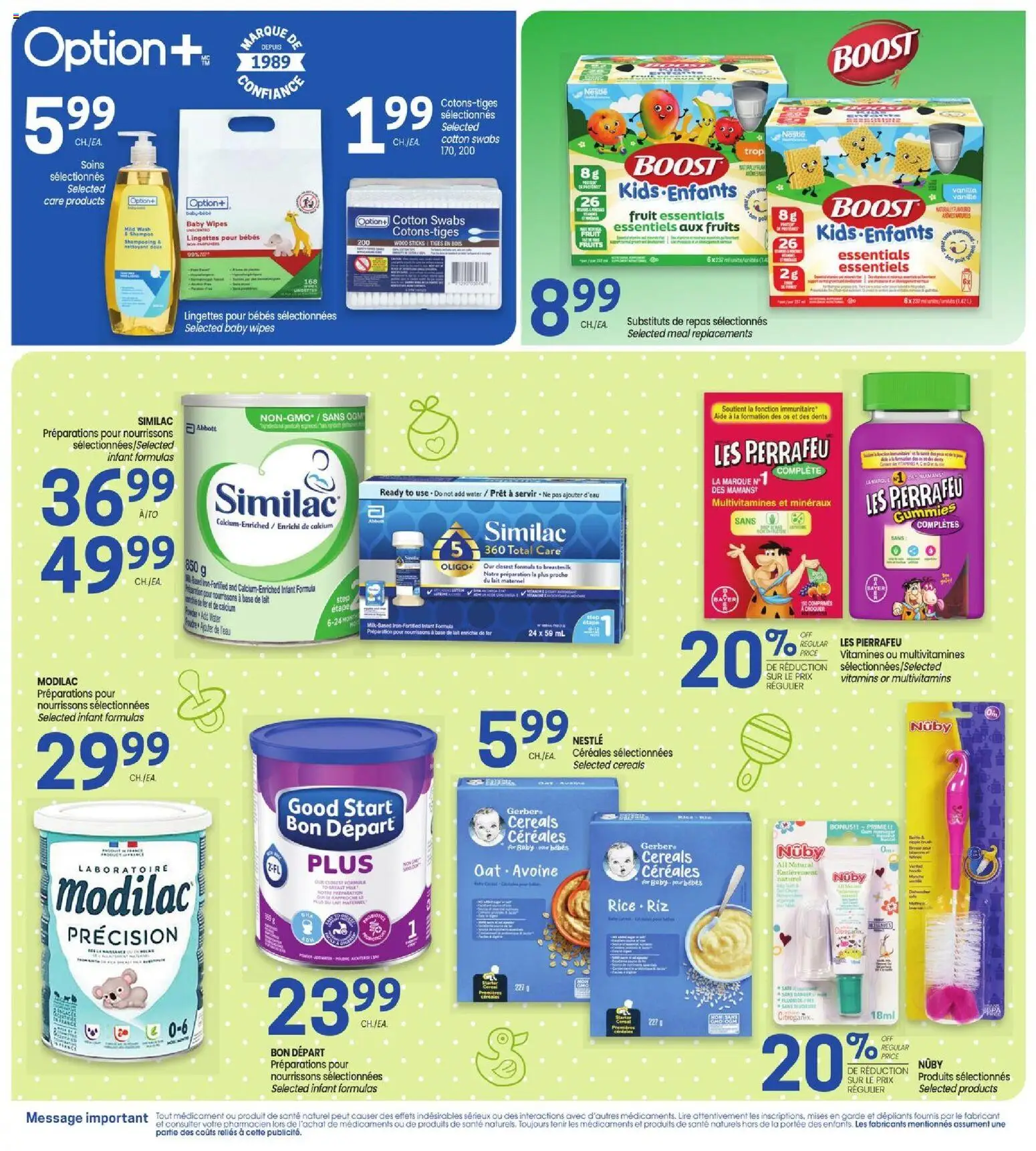 Uniprix flyer valid from Sep 3, 2026 | Page: 8 | Products: Water, Powder, Vanilla, Suit