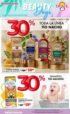 Vista previa de Del Sol y Woolworth catálogo, nuevo folleto de la tienda, válido en México a partir del 23/07/2026