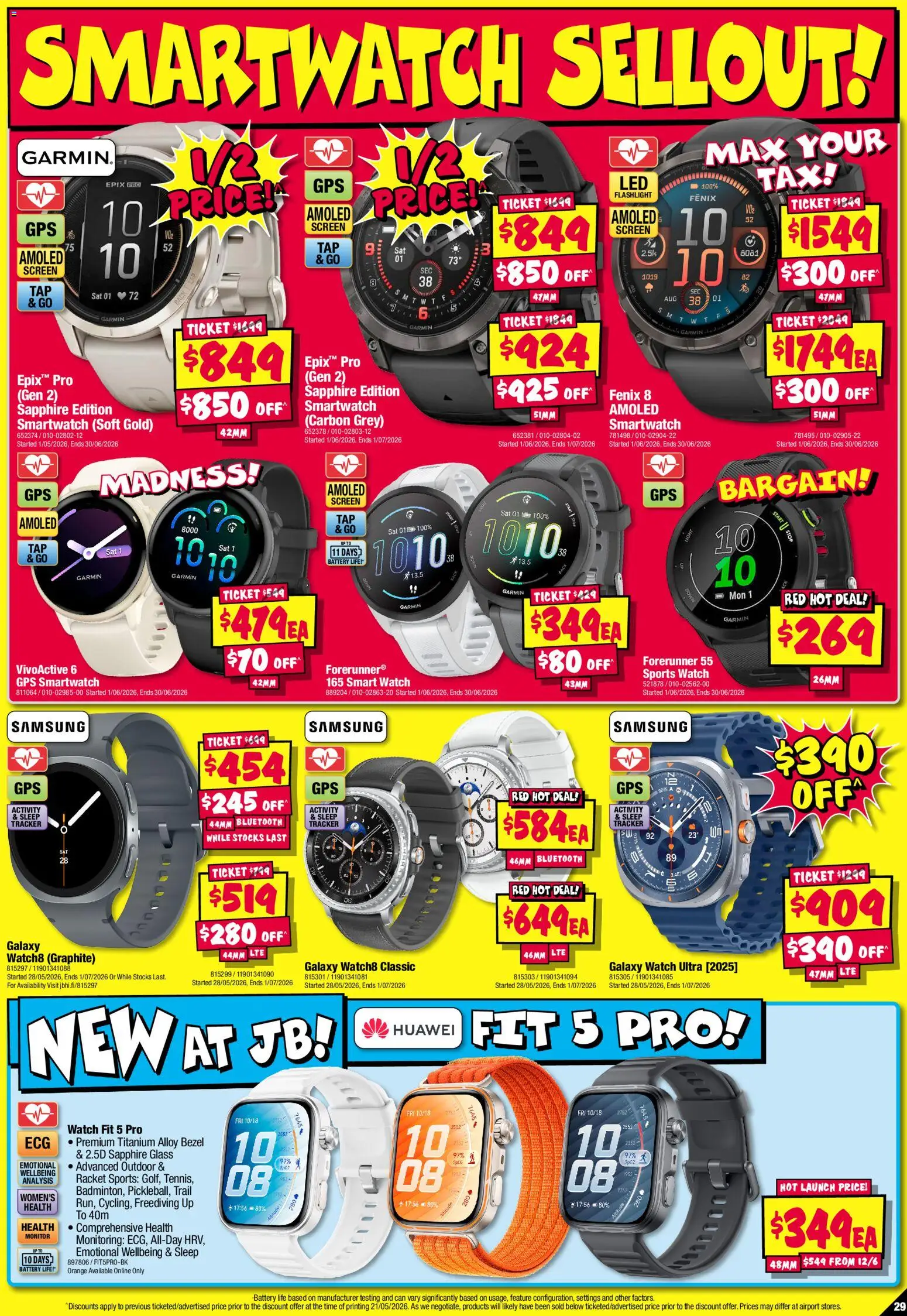 JB Hi-Fi catalogue - valid from 04.06.2026 | Page: 29 | Products: Monitor, Flashlight, Screen, Smartwatch
