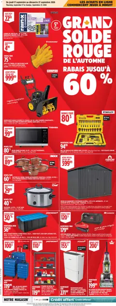 Preview of Canadian Tire circulaire - Grand solde rouge from shop Canadian Tire valid from Sep 17, 2026