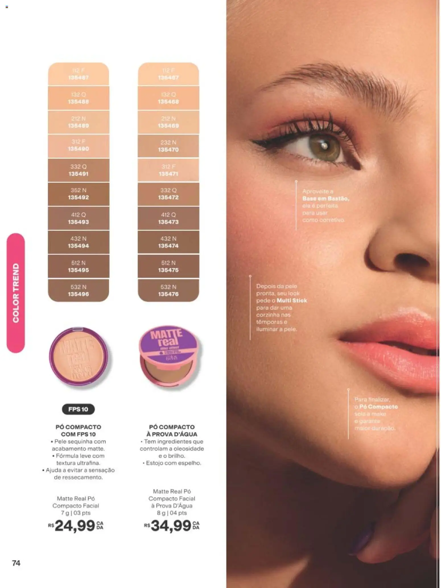 Avon Folheto - válido de 10/08/2026 | Página: 74 | Produtos: Pó compacto, Pó, Base