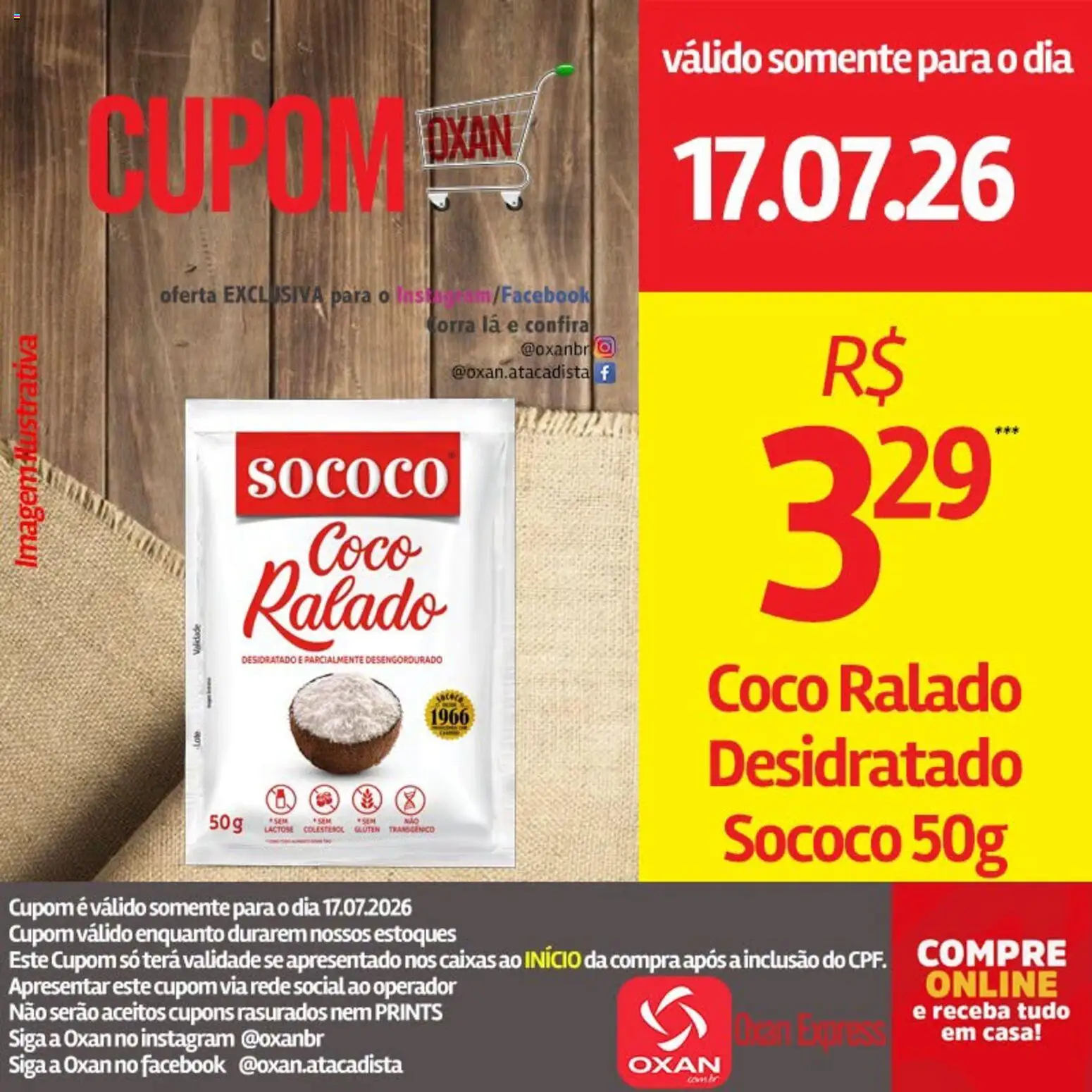 Oxan Atacadista Folheto - válido de 17/07/2026 | Página: 18 | Produtos: Coco