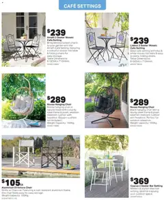 Preview of Mitre 10 The Outdoor Edit - valid from 16/09/2026 | Page: 14 | Products: Table, Chair, Cushion, Chairs