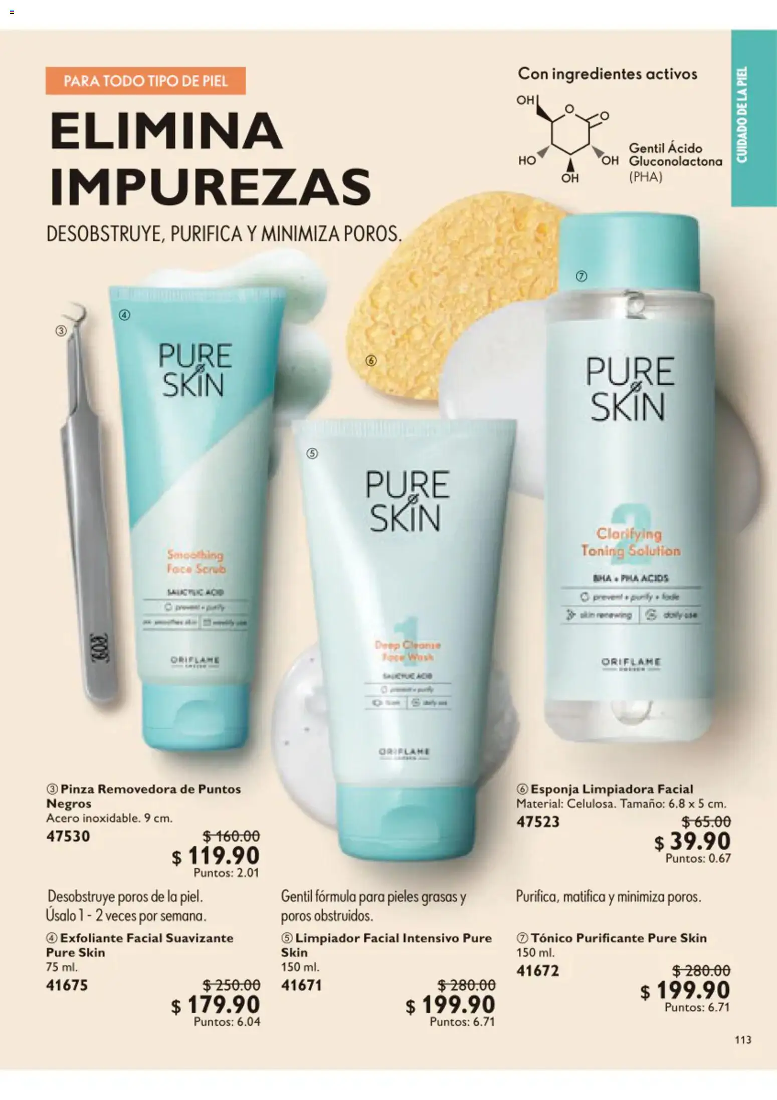 Nuevas ofertas de Oriflame válidas en toda la República Mexicana desde el 01/08/2026. ¡Encuentra las mejores ofertas en Oriflame campaña 11 2026! | Página: 113 | Productos: Esponja, Limpiador, Limpiador facial, Pinza