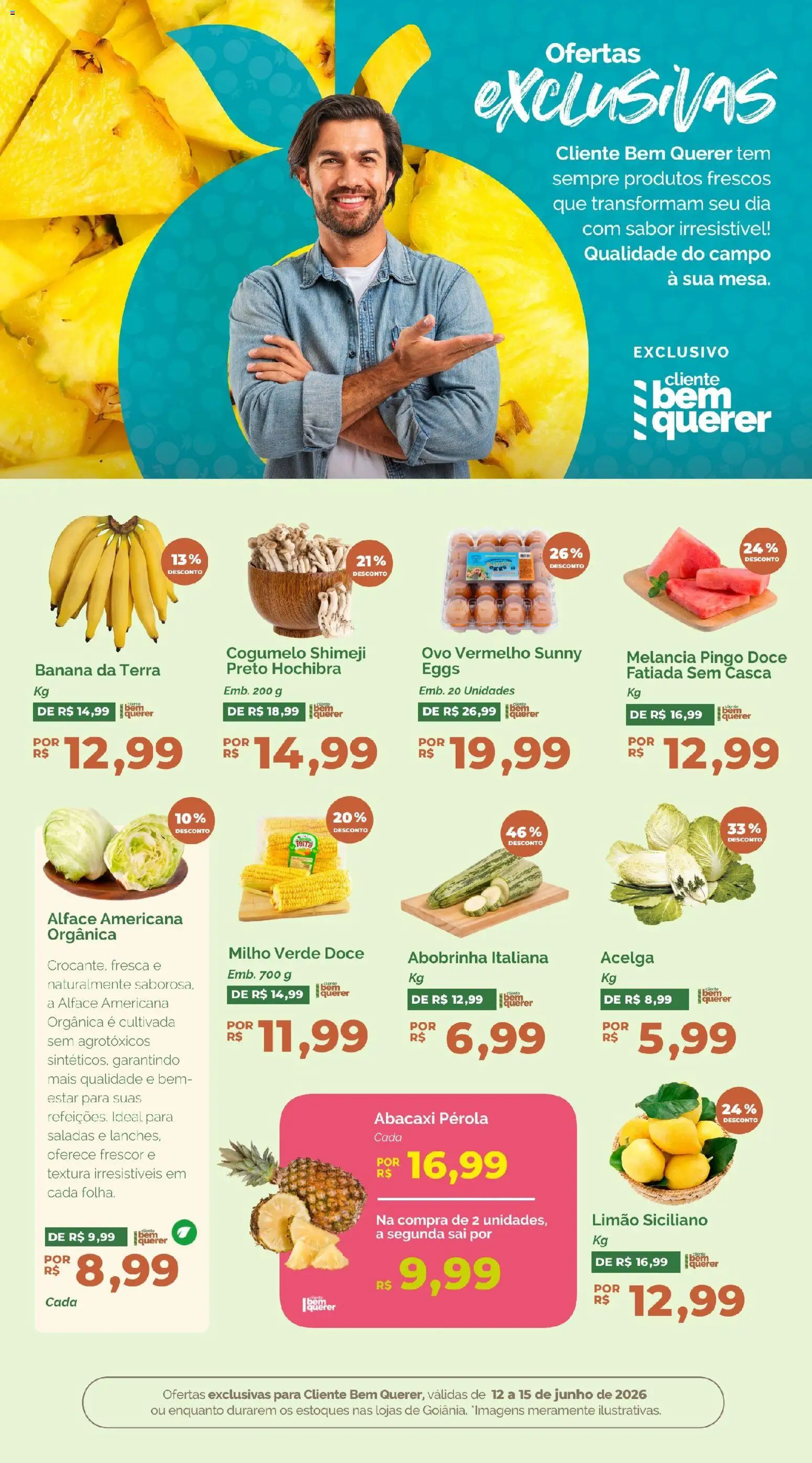 Oba Hortifruti Folheto - válido de 12.06.2026 | Página: 5 | Produtos: Melancia, Milho verde, Abacaxi, Alface