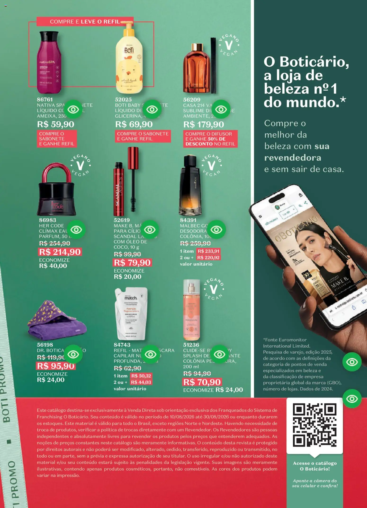 O Boticário Folheto - válido de 10/08/2026 | Página: 185 | Produtos: Difusor, Óleo, Sabonete, Câmera
