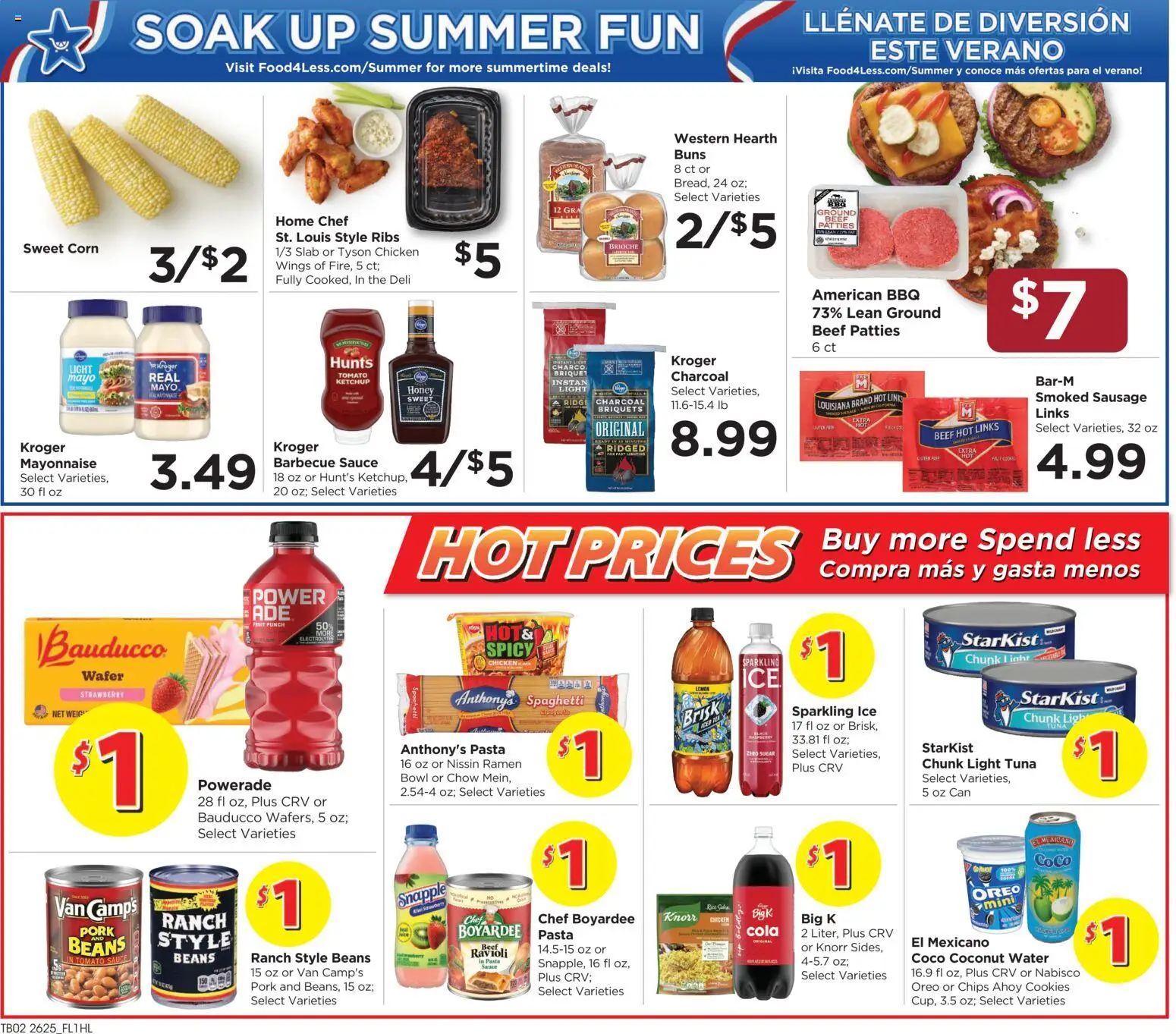 Food 4 Less Weekly Ad - valid from 07/22/2026 | Page: 5 | Products: Rice, Tea, Lemon, Sausage
