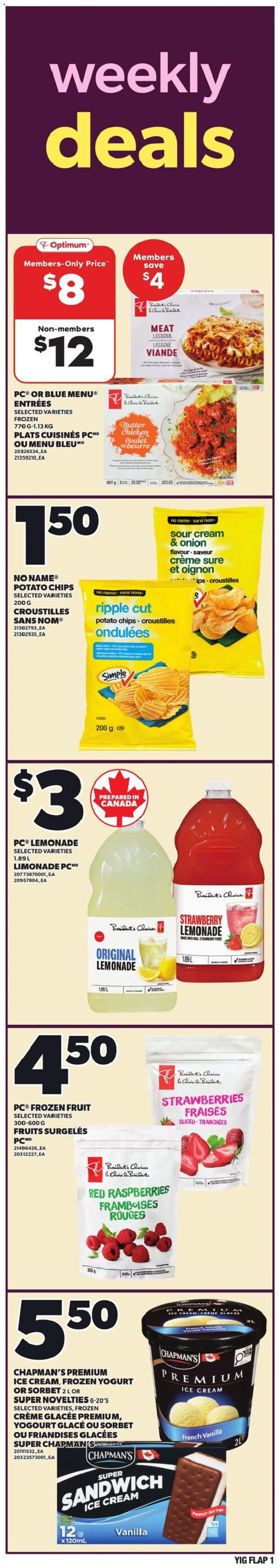 Independent Grocer flyer valid from 16.04.2026 | Page: 1 | Products: Sour cream, Strawberries, Ice cream, Chicken