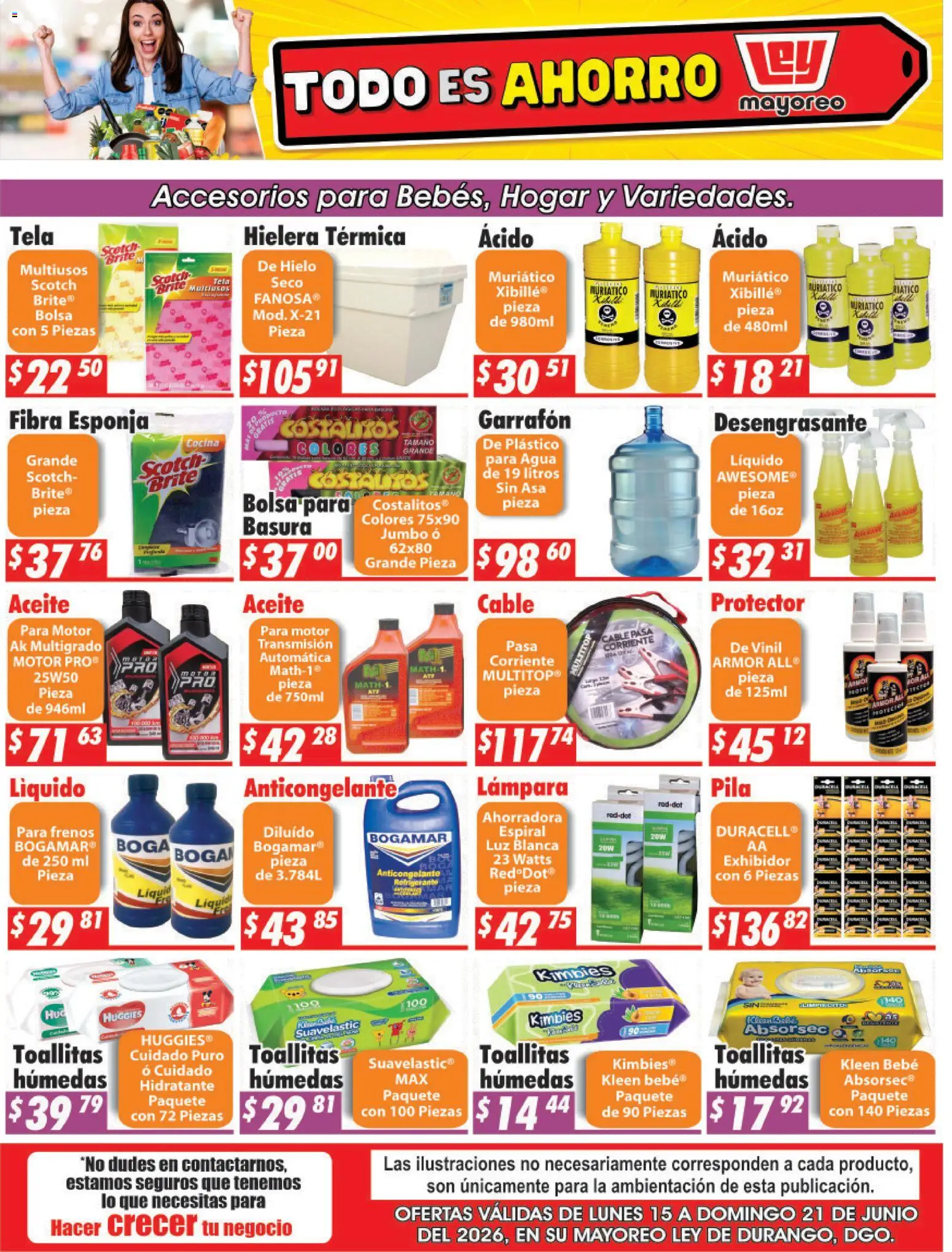 Nuevas ofertas de Casa Ley válidas en toda la República Mexicana desde el 15.06.2026. ¡Encuentra las mejores ofertas en Casa Ley folleto! | Página: 1 | Productos: Agua, Hielera, Desengrasante, Cocina