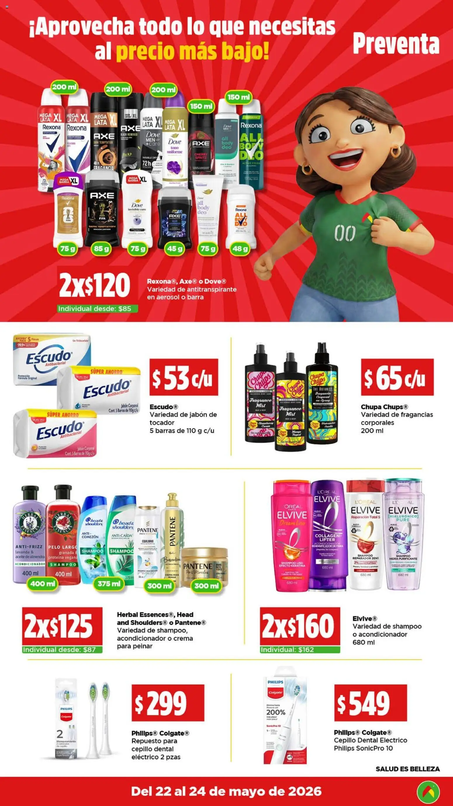 Nuevas ofertas de Bodega Aurrerá válidas en toda la República Mexicana desde el 22.05.2026. ¡Encuentra las mejores ofertas en Bodega Aurrerá folleto Preventa! | Página: 12 | Productos: Mango, Barra, Body, Jabón