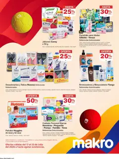 Makro catálogo hinchas -  Vista previa de la revista de la tienda Makro valido desde el 17/07/2026 | Página: 28 | Productos: Protector solar, Jabón, Pañales