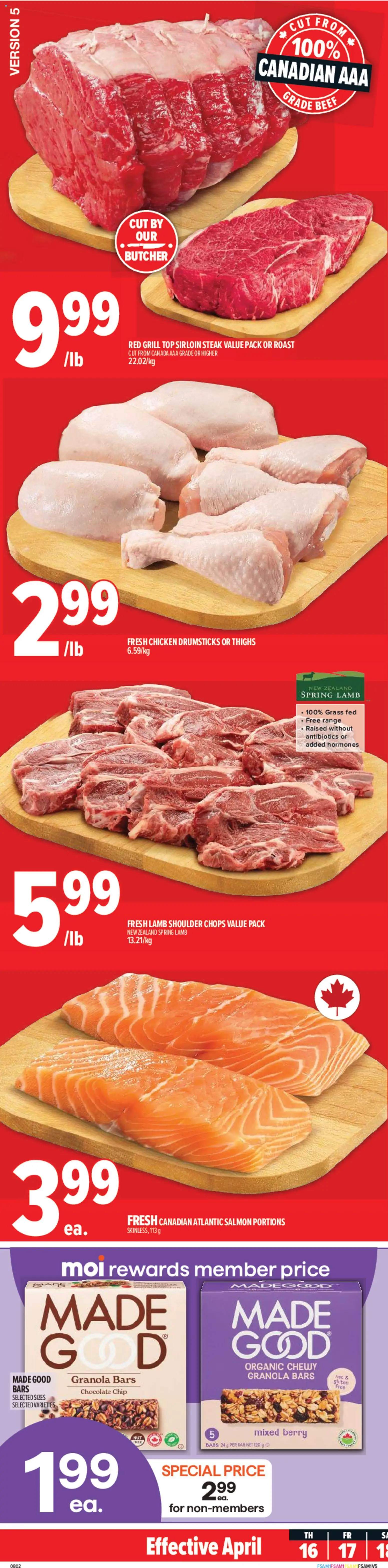 Metro flyer valid from 16.04.2026 | Page: 1 | Products: Beef, Grill, Chocolate, Chicken