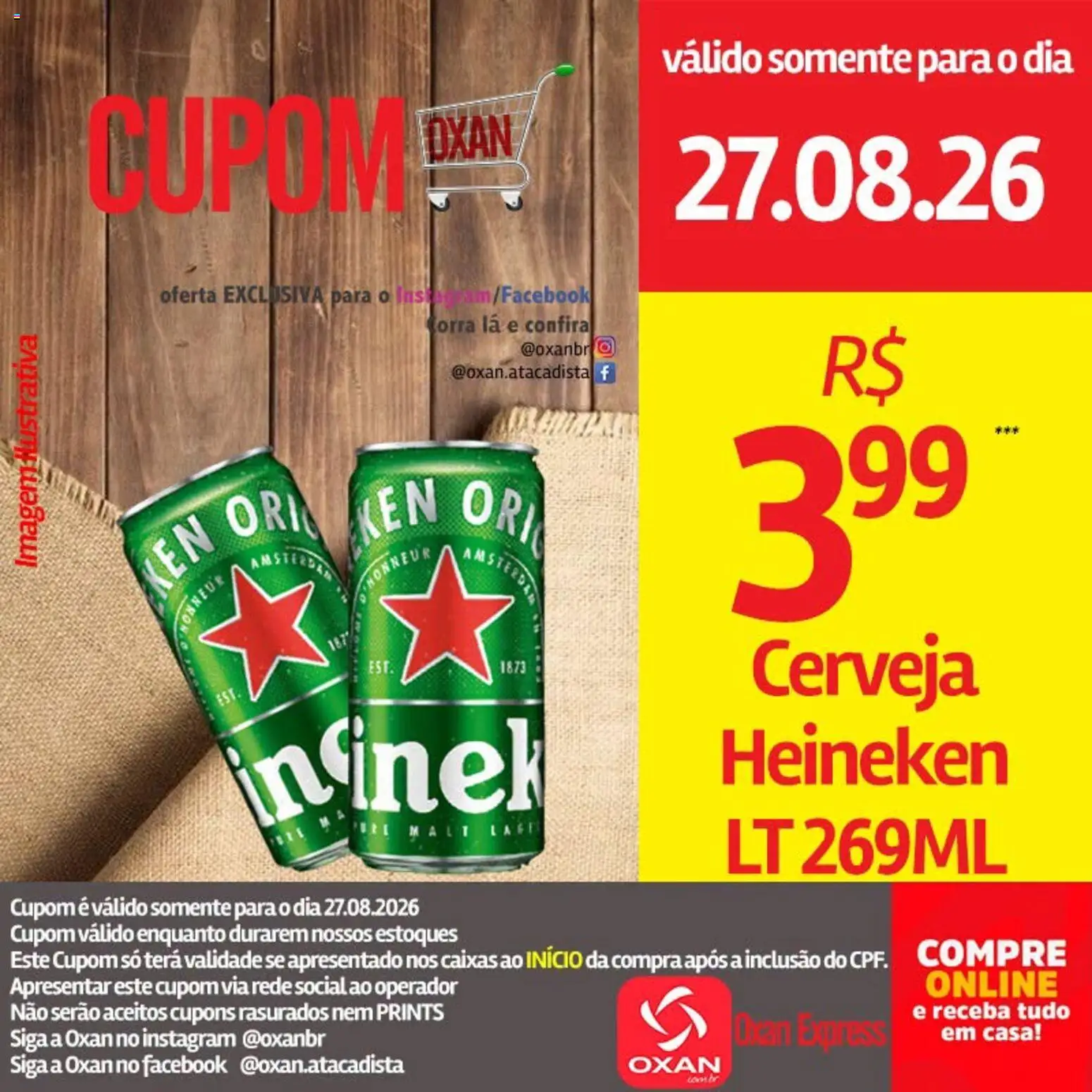Oxan Atacadista Folheto - válido de 27/08/2026 | Página: 18 | Produtos: Cerveja, Heineken