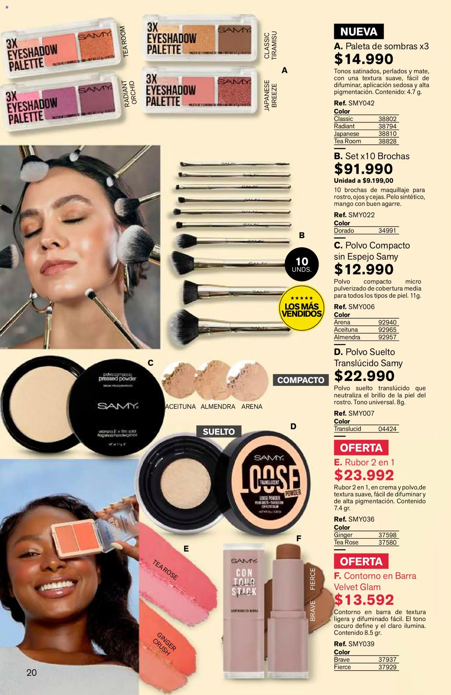 Leonisa revista - valida desde el 25/06/2026 | Página: 20 | Productos: Almendra, Maquillaje, Polvo, Contorno