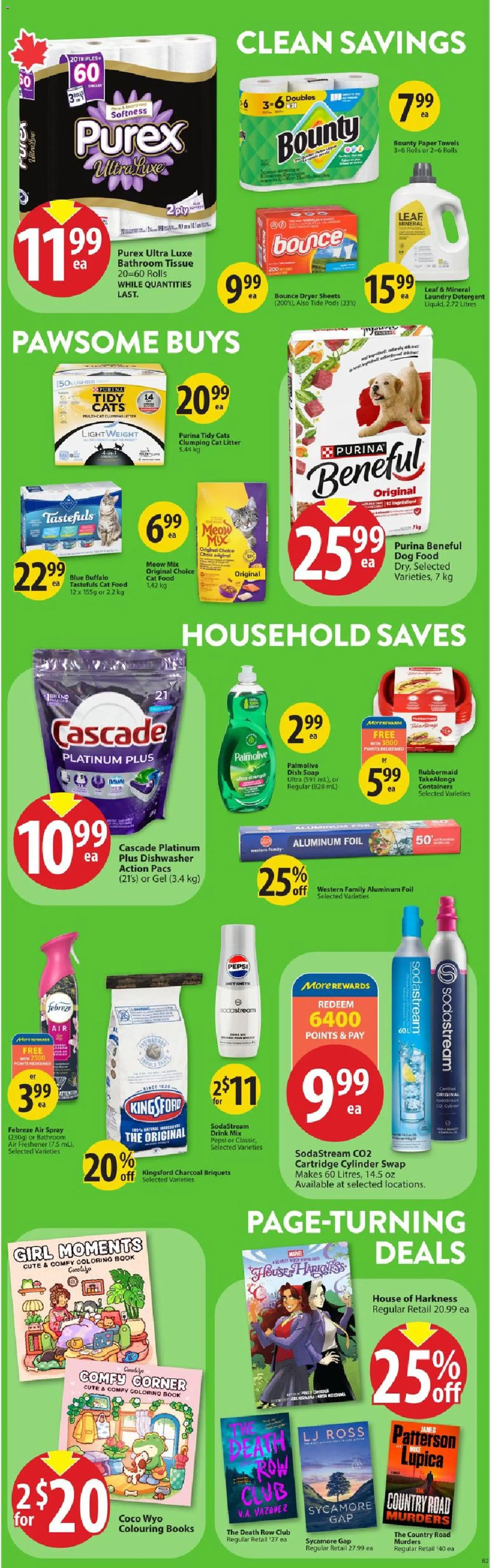 Save on foods flyer valid from Jul 30, 2026 | Page: 30 | Products: Dryer, Dishwasher, Soap, Detergent