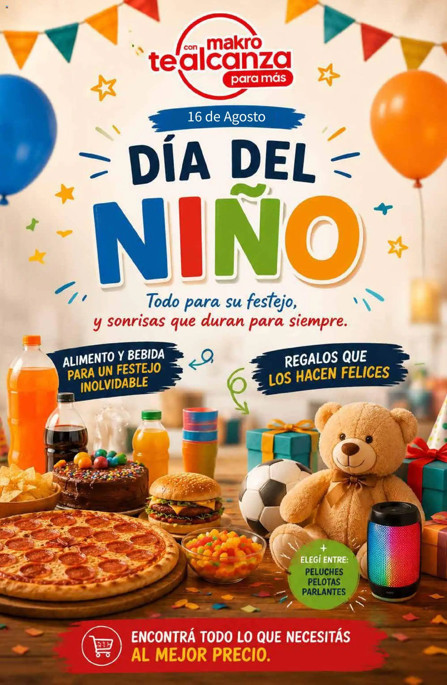 Makro Ofertas dia del nino │ válido desde el 14/08/2026 | Página: 1 | Productos: Peluches, Té