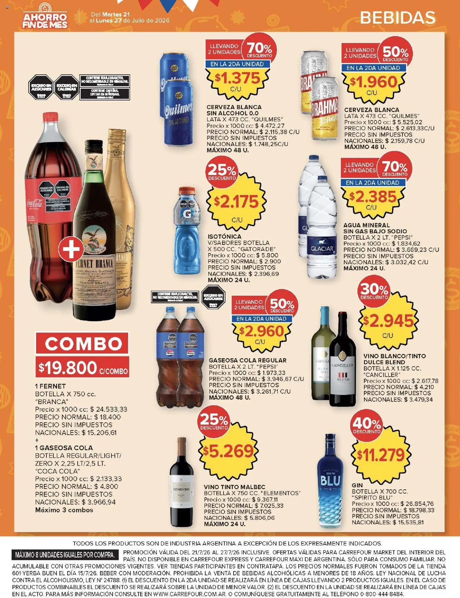 Carrefour Market catálogo │ válido desde el 21/07/2026 | Página: 10 | Productos: Teléfono, Botella, Sobre, Agua
