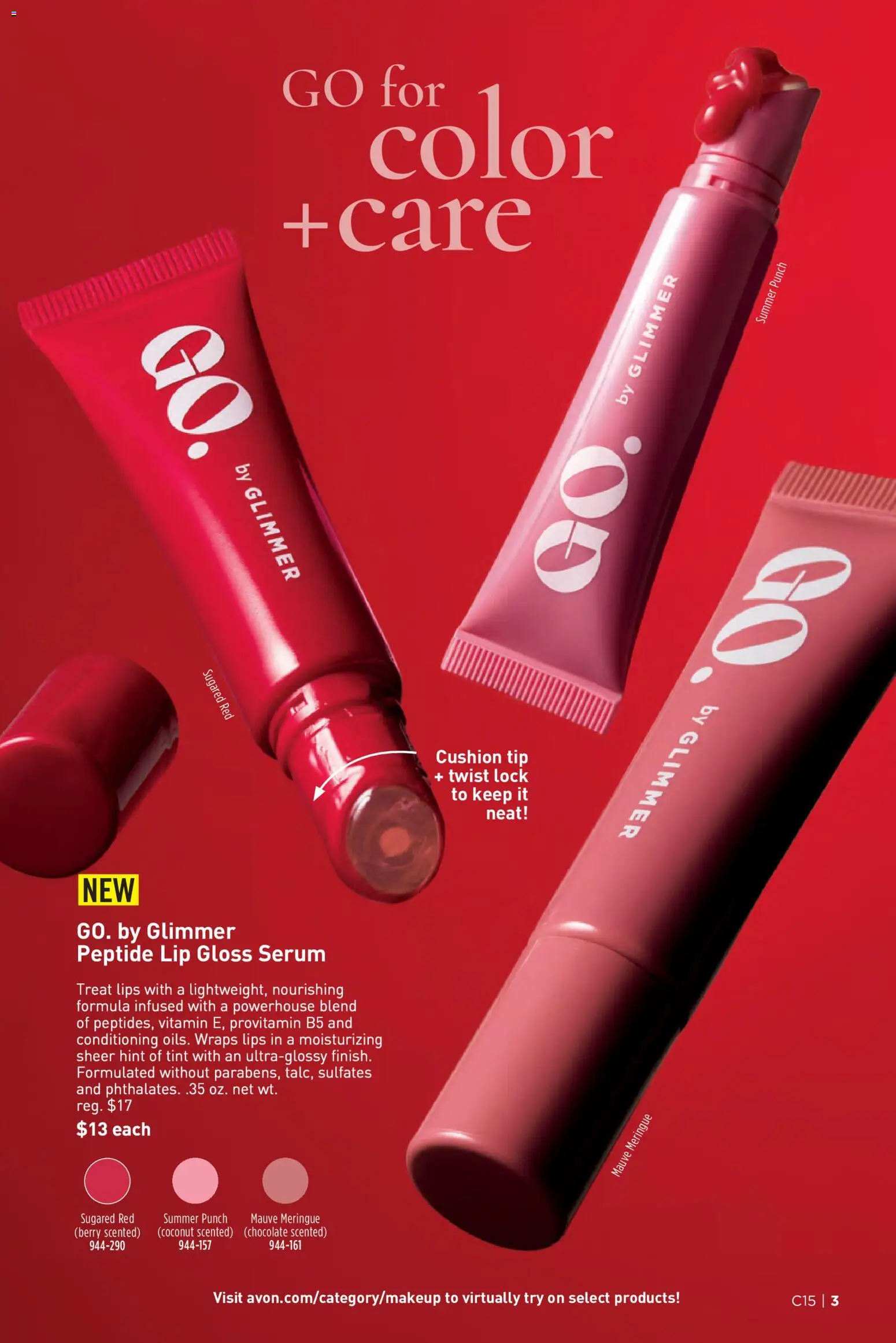 Avon Brochure - valid from 07/15/2026 | Page: 3 | Products: Vitamin, Lip gloss, Chocolate, Cushion