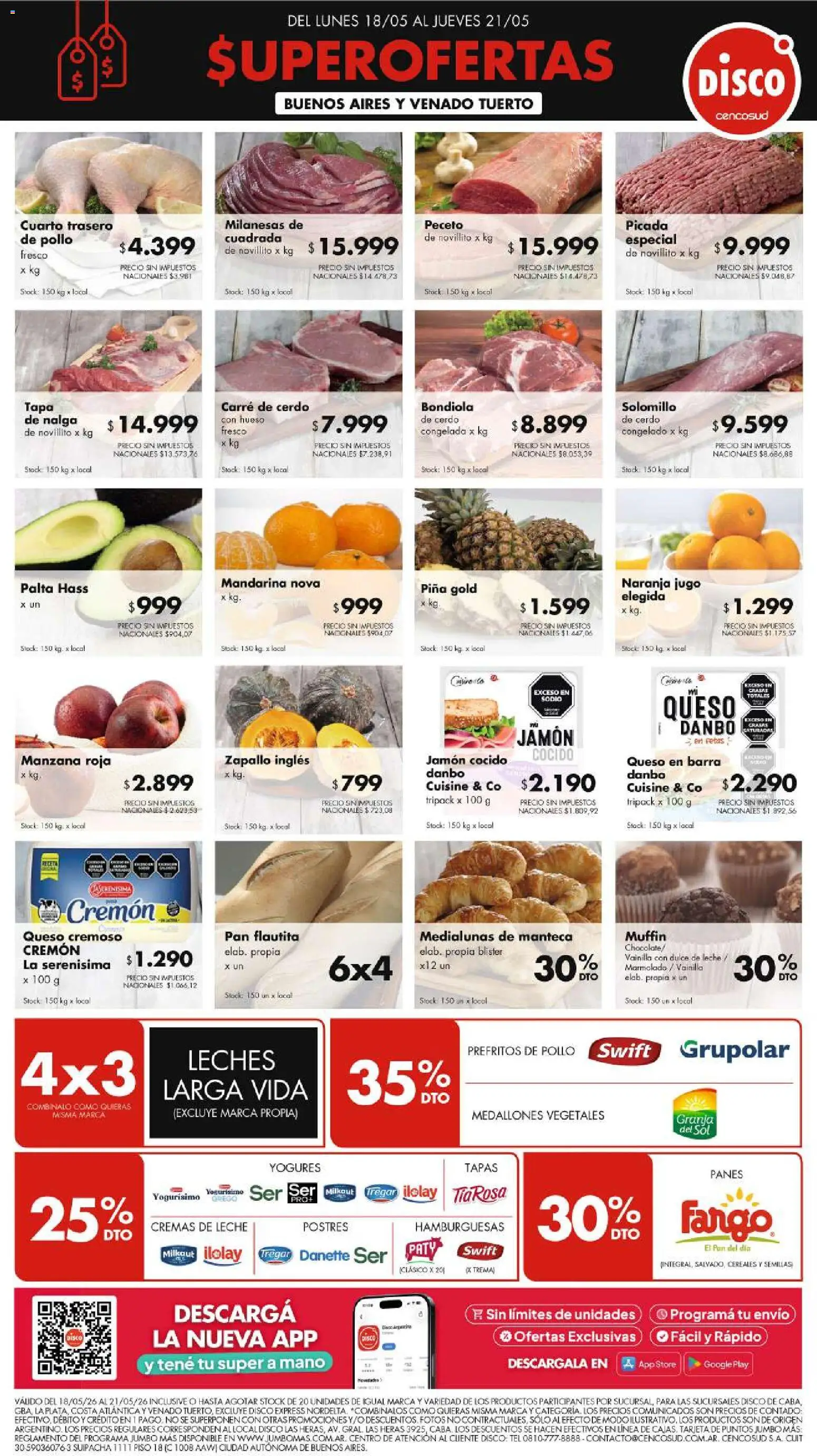 Disco - FERIA DE FRESCOS  │ válido desde el 17.05.2026 | Página: 1 | Productos: Disco, Palta, Pan, Cerdo