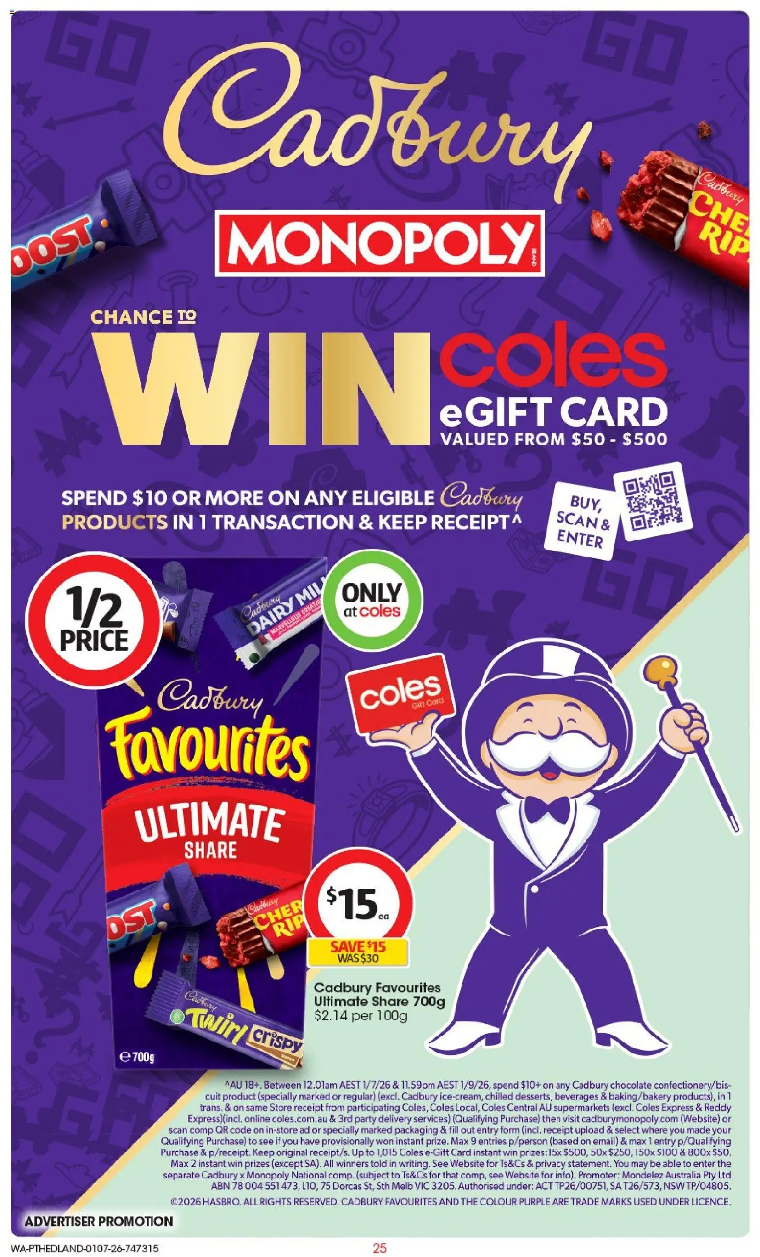 Coles catalogue - valid from 01/07/2026 | Page: 25 | Products: Dairy, Chocolate