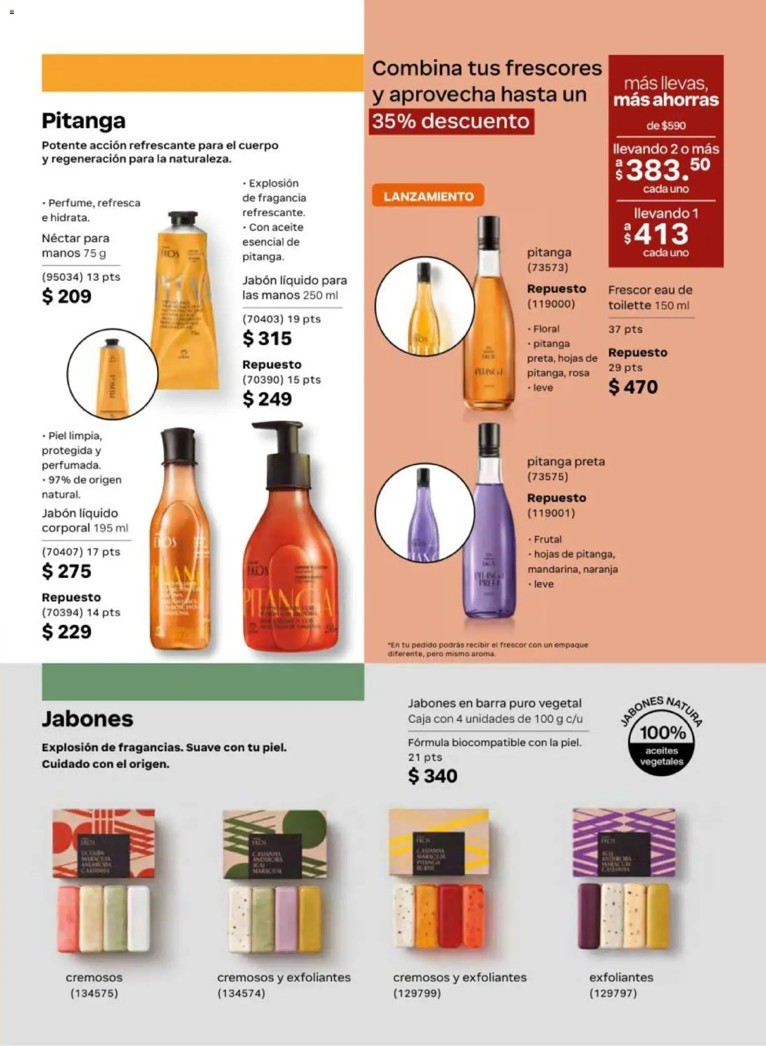 Nuevas ofertas de Natura válidas en toda la República Mexicana desde el 08.05.2026. ¡Encuentra las mejores ofertas en Natura campaña 8 2026! | Página: 111 | Productos: Jabón líquido, Barra, Caja, Fragancia