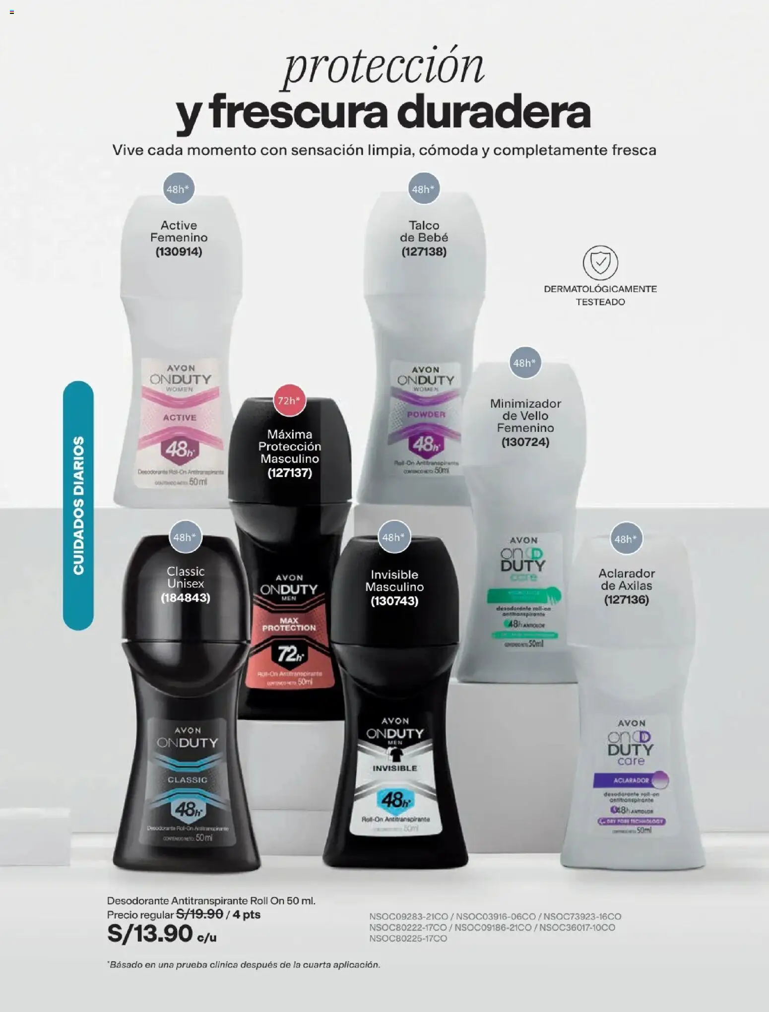 Catálogo Avon válido desde 22/07/2026 | Página: 153 | Productos: Desodorante, Antitranspirante, Cómoda