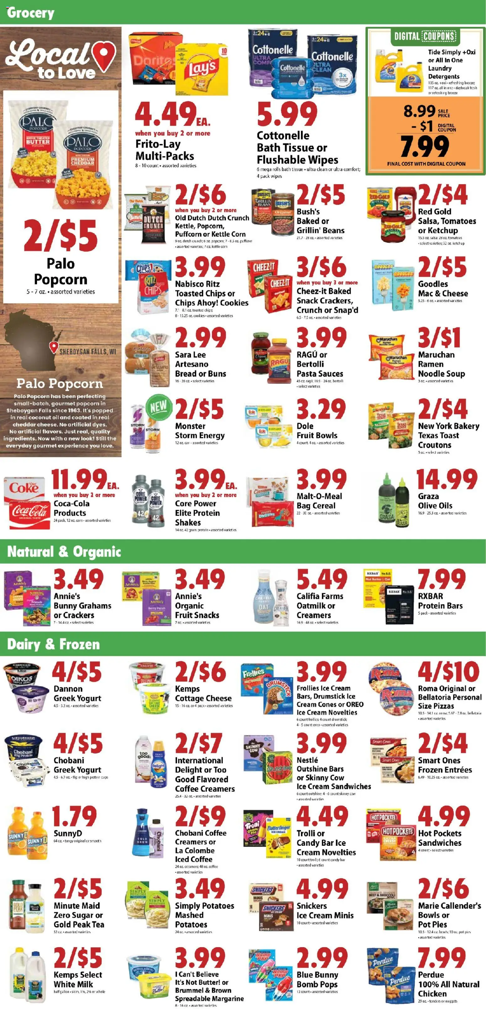 Festival Foods Weekly Ad - valid from 08/12/2026 | Page: 4 | Products: Corn, Tomatoes, Ice cream, Coconut