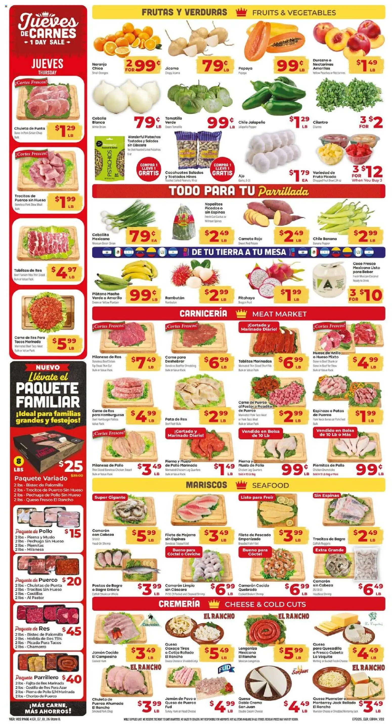 El Rancho Weekly Ad - valid from 07/01/2026 | Page: 4 | Products: Ham, Pork, Beef, Pepper