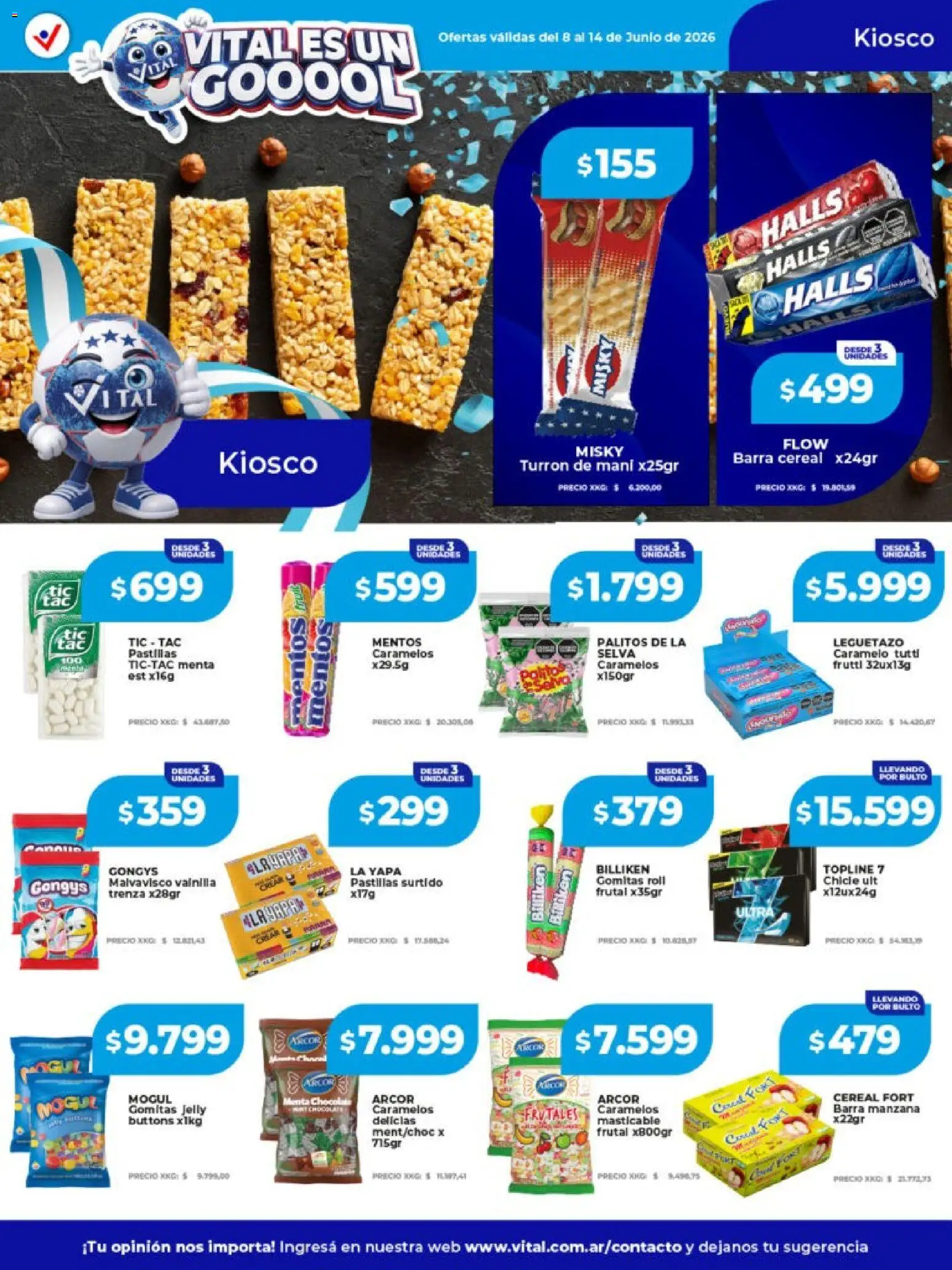Vital ofertas │ válido desde el 08.06.2026 | Página: 16 | Productos: Mani, Manzana, Chocolate, Chicle