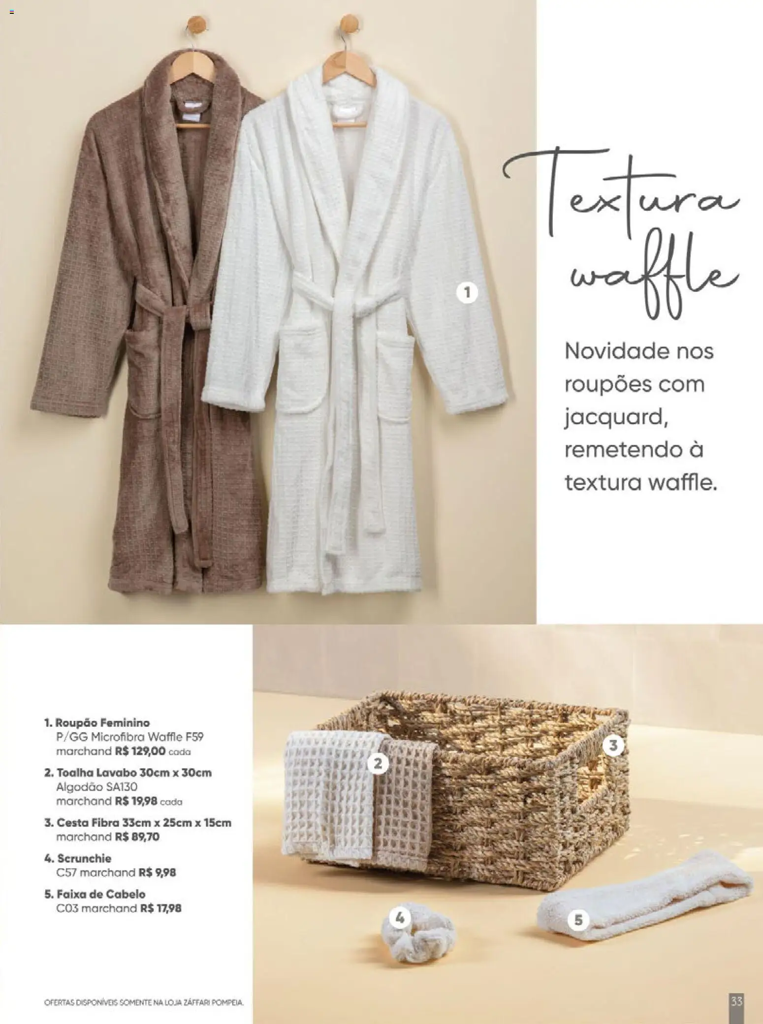 Zaffari Folheto - válido de 06/05/2026 | Página: 33 | Produtos: Cesta, Algodão, Roupão