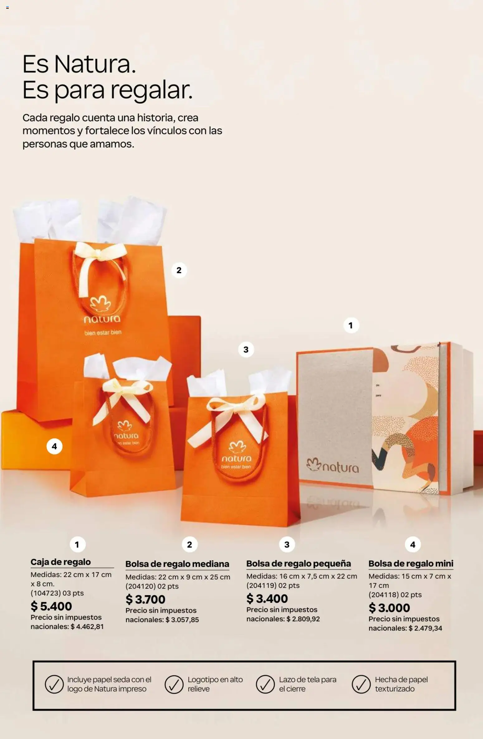 Catálogo Natura Ciclo 10 │ válido desde el 30/06/2026 | Página: 18 | Productos: Bolsa, Caja