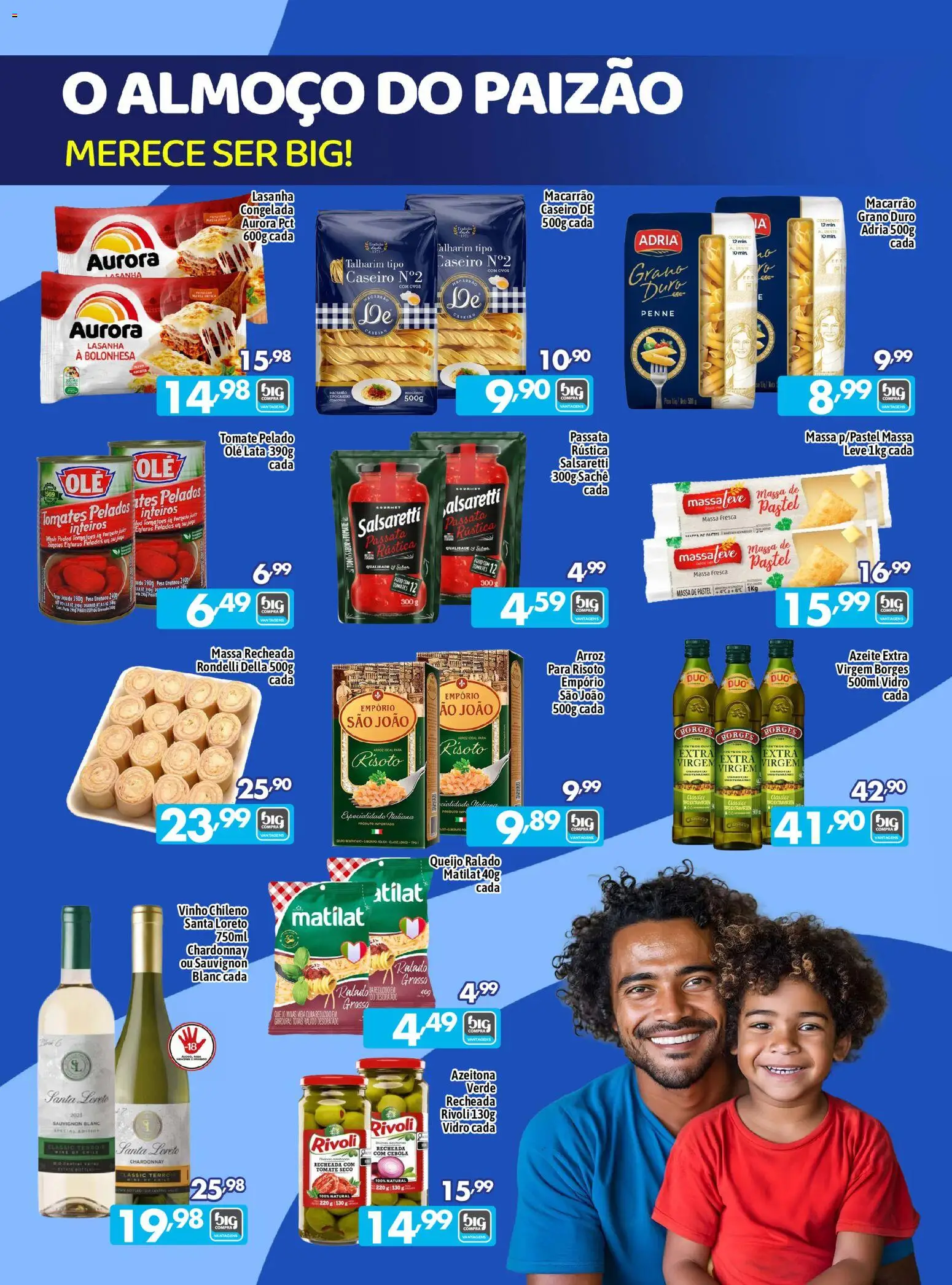 Big Compra Folheto - válido de 03/08/2026 | Página: 6 | Produtos: Cebola, Queijo, Macarrão, Massa