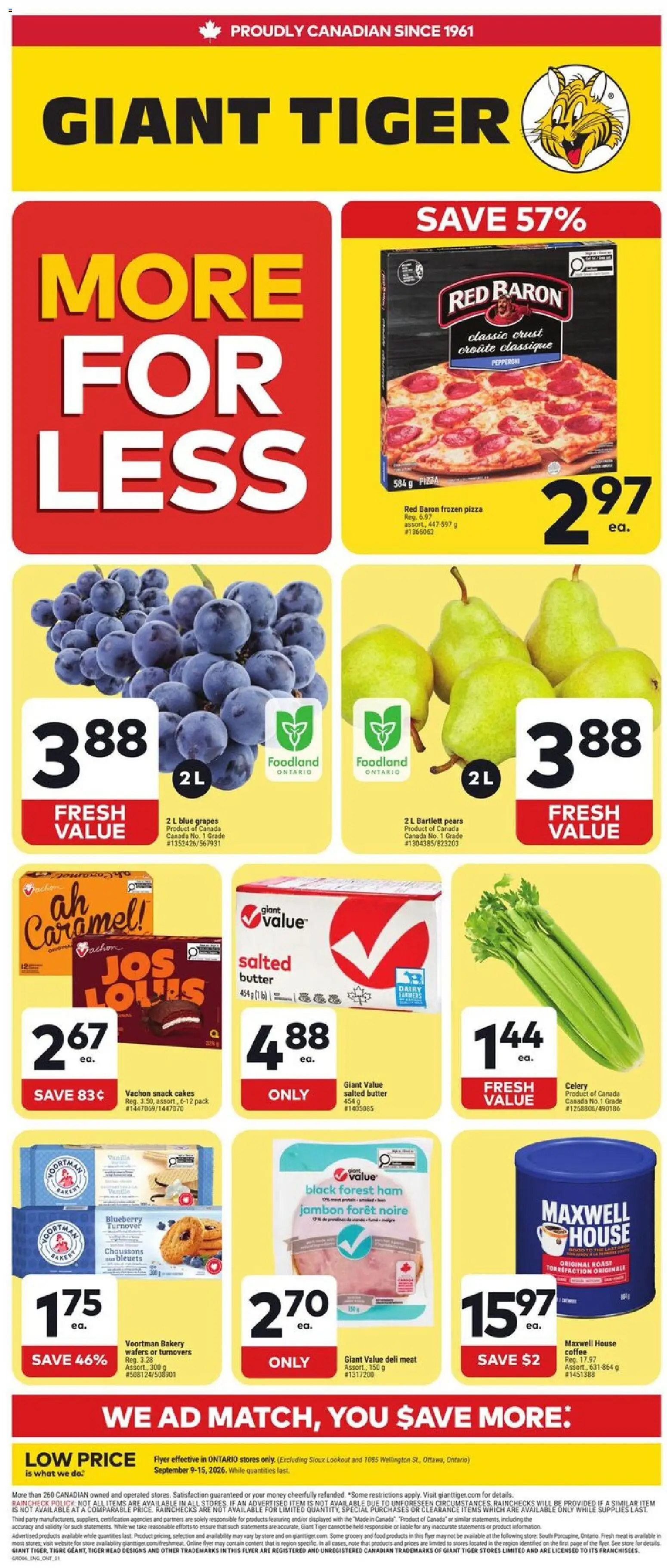 Giant Tiger flyer valid from Sep 9, 2026 | Page: 1