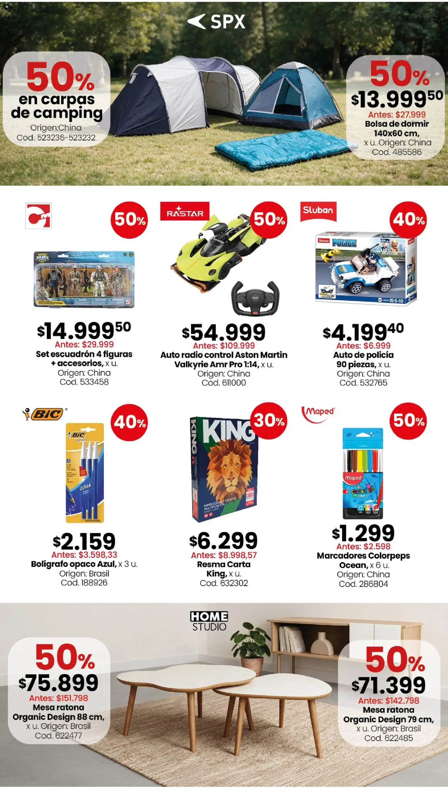 Coto - Ofertas Bazar, deco, aire libre y mascotas │ válido desde el 31/08/2026 | Página: 3 | Productos: Radio, Bolsa de dormir, Bolsa, Mesa