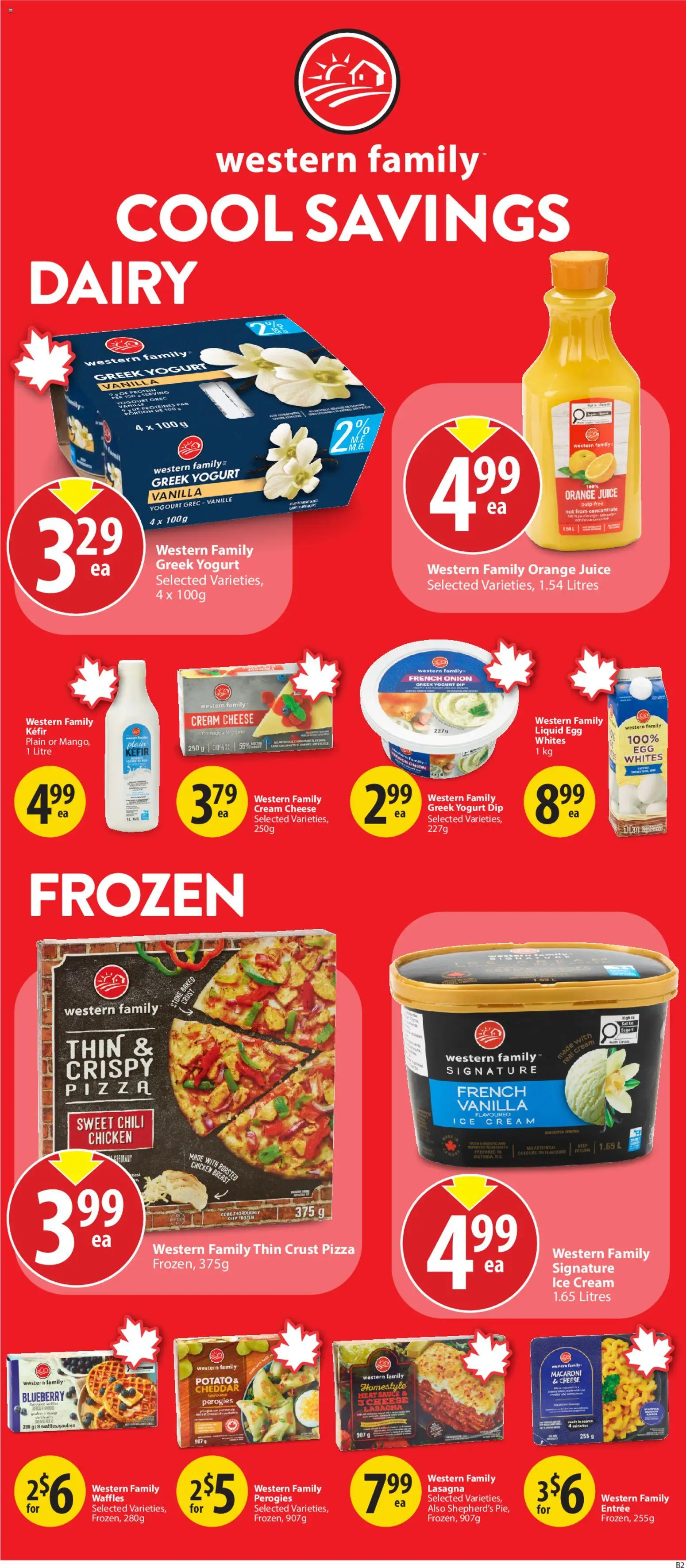 Save on foods flyer valid from 16.04.2026 | Page: 18 | Products: Cream, Ice cream, Cheese, Juice