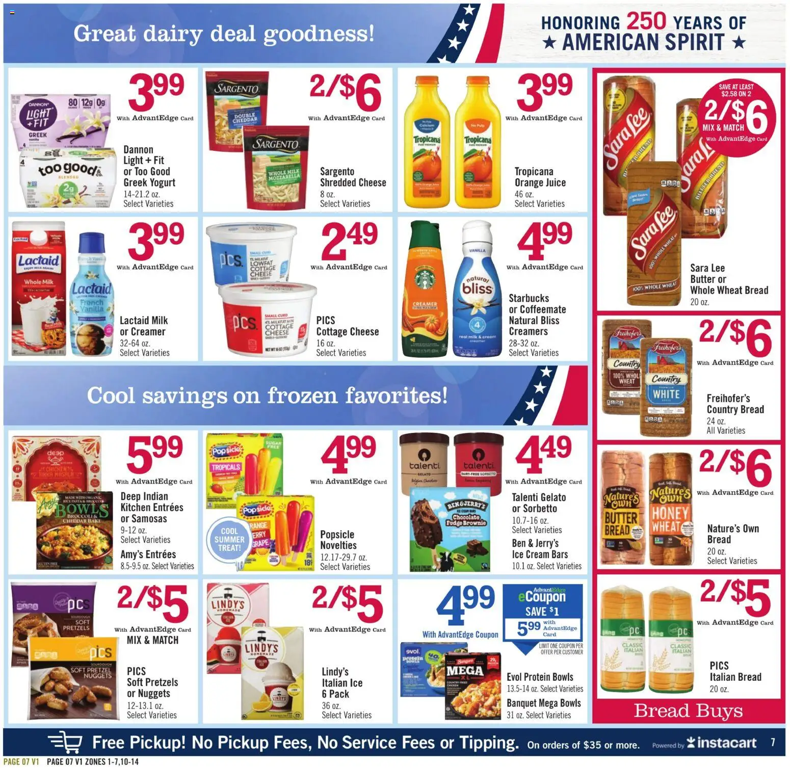 Price Chopper Weekly Ad - valid from 08/09/2026 | Page: 7 | Products: Orange juice, Cheese, Yogurt, Protein