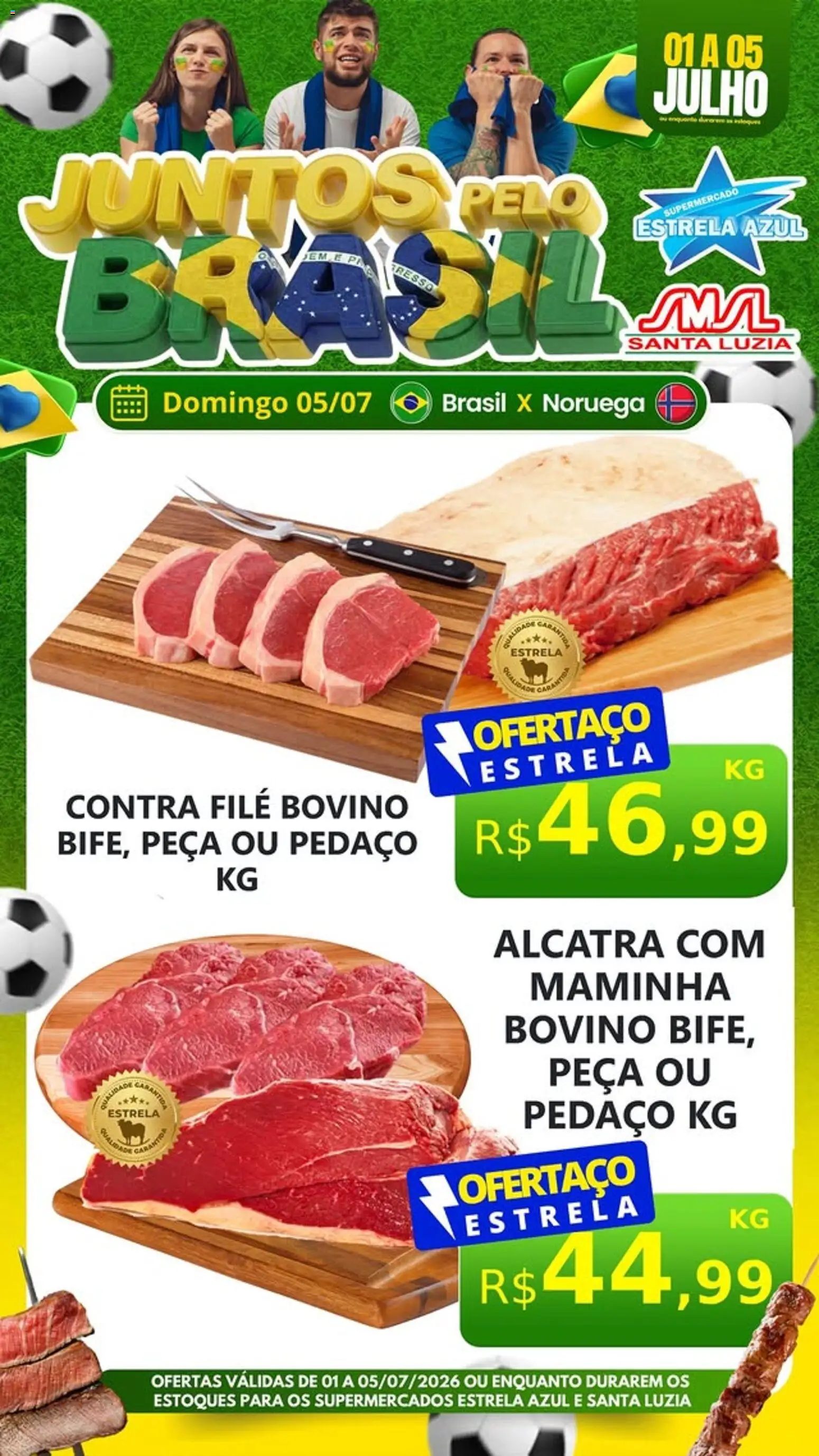 Estrela Azul Folheto - válido de 01/07/2026 | Página: 4 | Produtos: Alcatra, Contra filé, Maminha