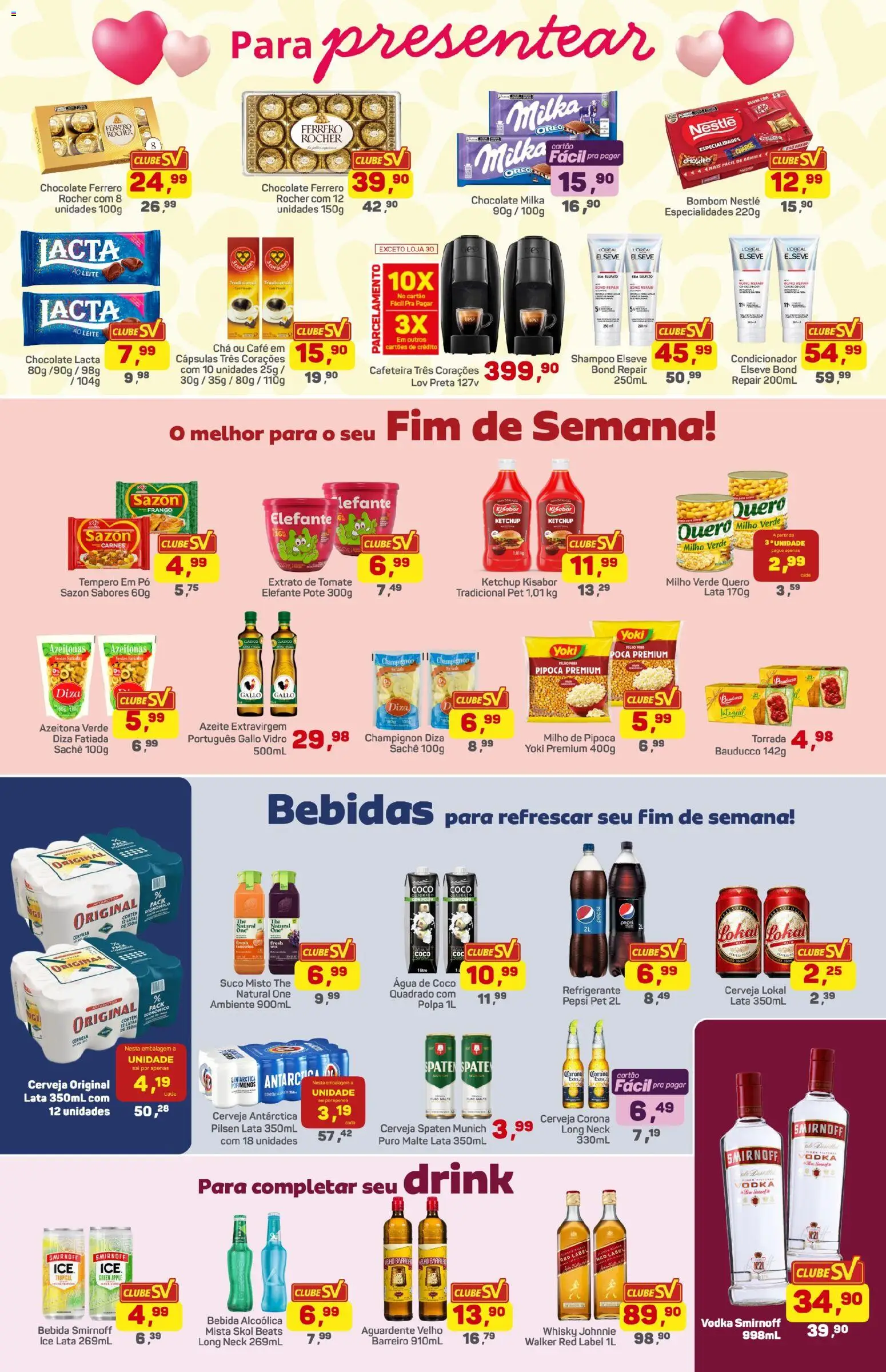 Supermercados São Vicente Folheto - válido de 08.05.2026 | Página: 3 | Produtos: Shampoo, Suco, Refrigerante, Azeite