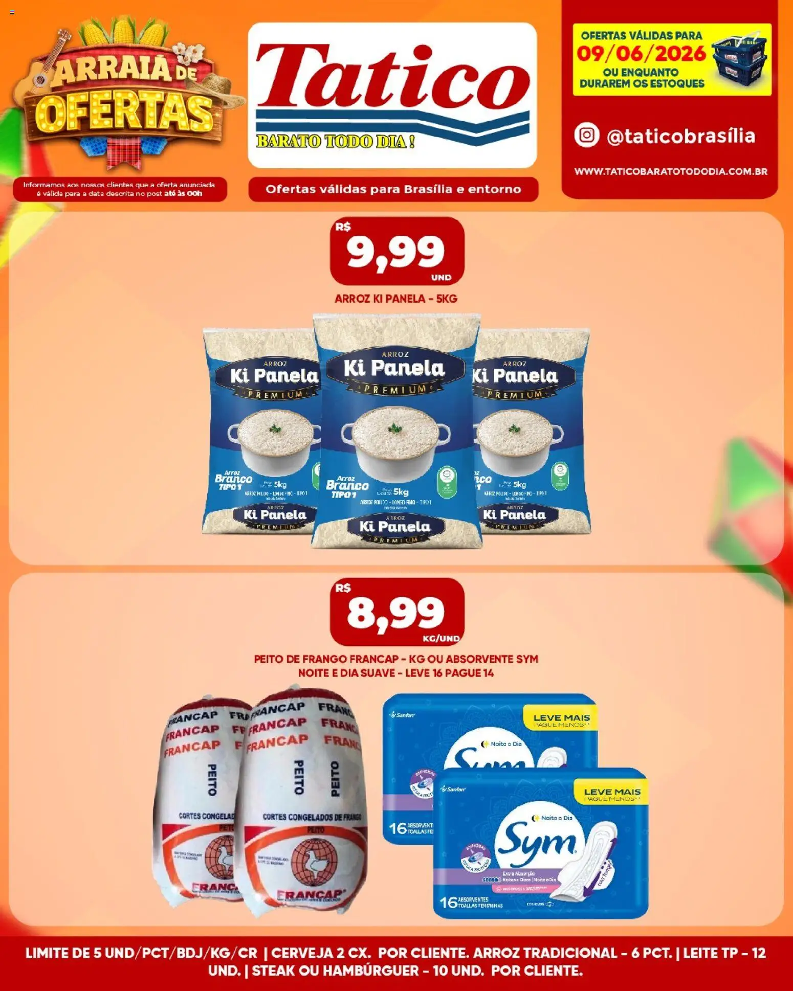 Tatico Folheto - válido de 10.06.2026 | Página: 26 | Produtos: Panela, Cerveja, Hambúrguer, Frango