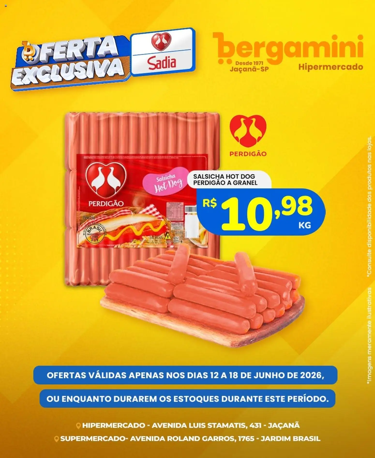 Supermercado Bergamini Folheto - válido de 12.06.2026 | Página: 4 | Produtos: Salsicha