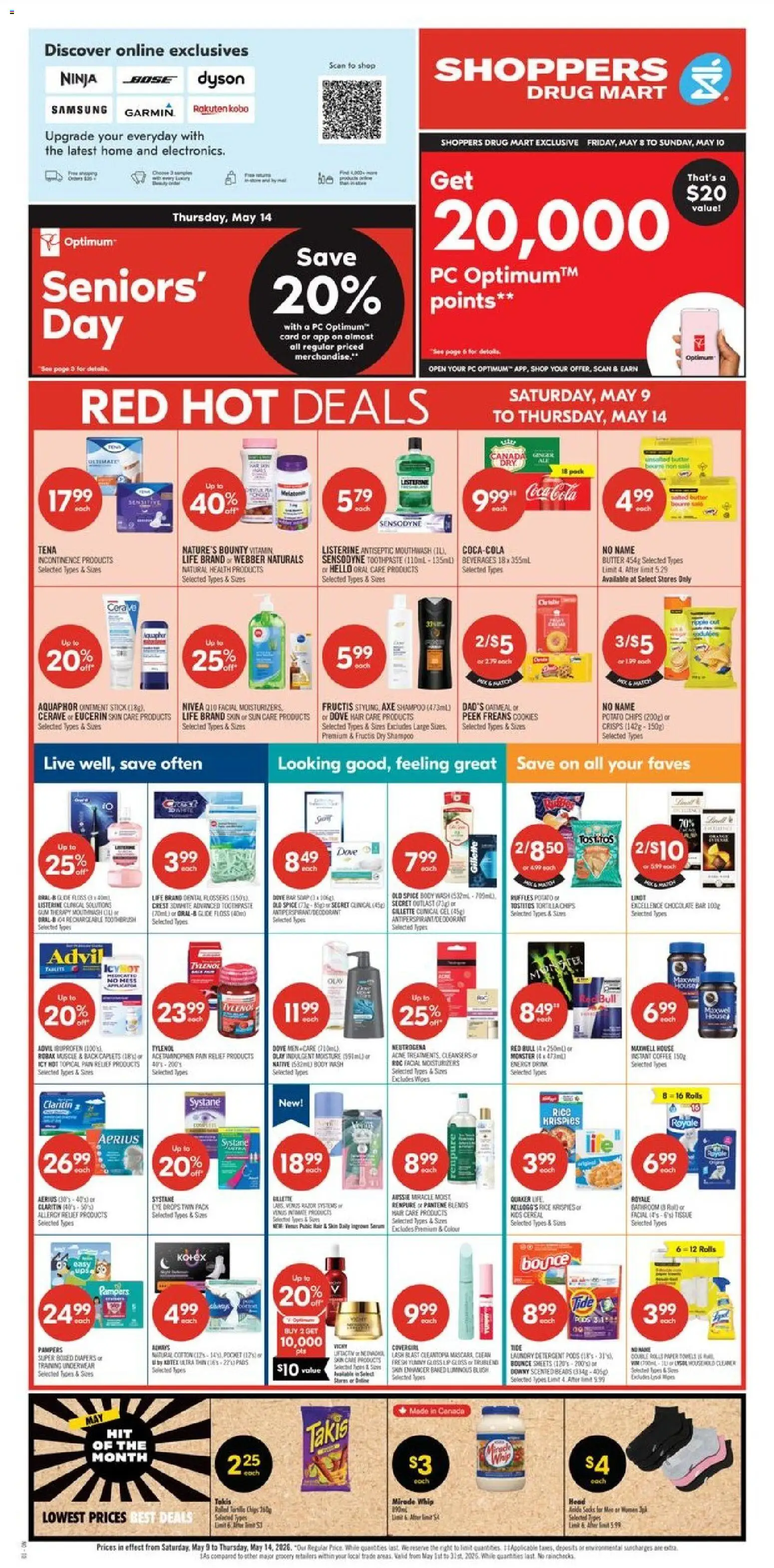 Shoppers flyer valid from 08.05.2026 | Page: 3 | Products: Rice, Butter, Chocolate, Underwear