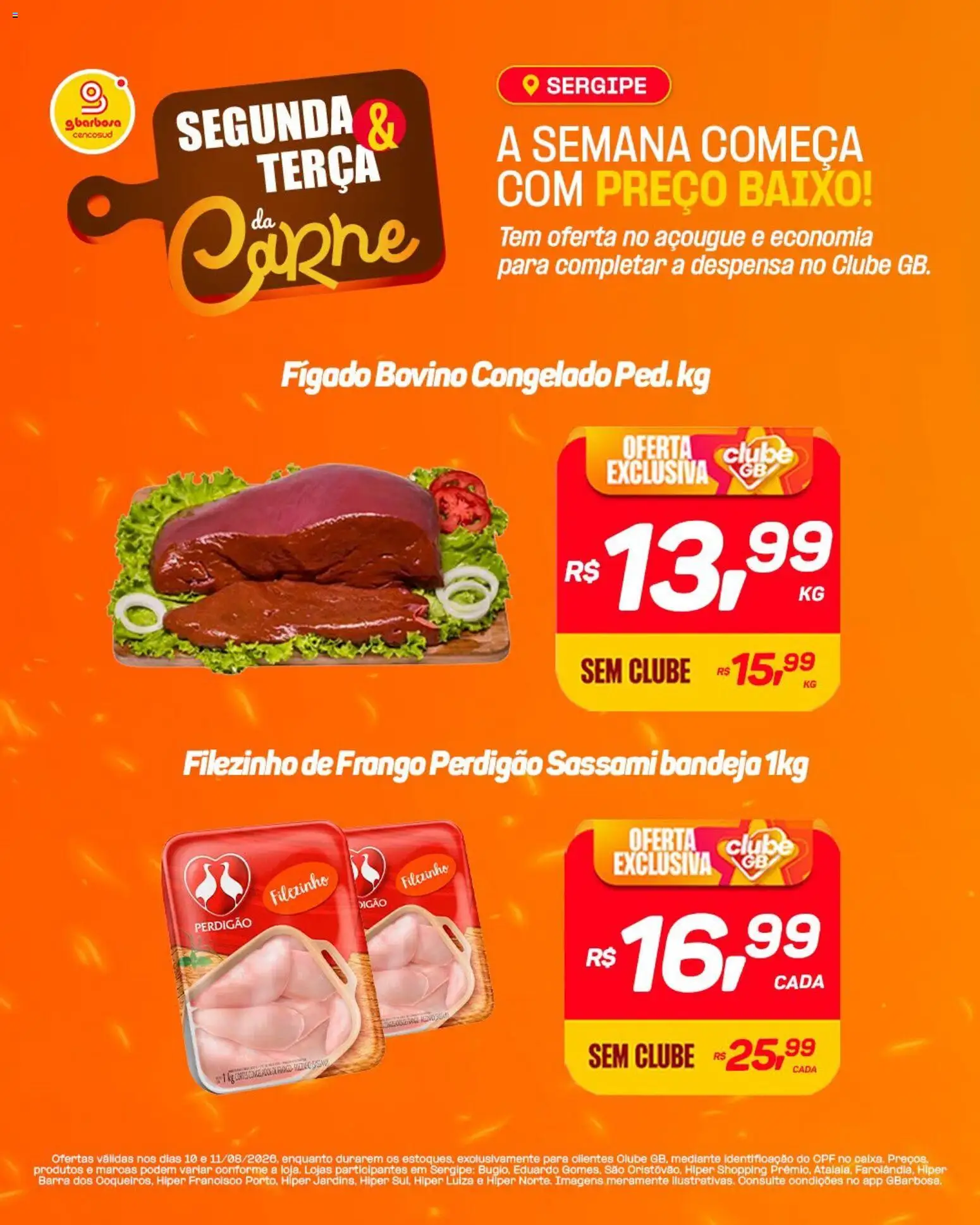 Gbarbosa Folheto - válido de 10/08/2026 | Página: 2 | Produtos: Baixo, Bandeja, Fígado, Frango