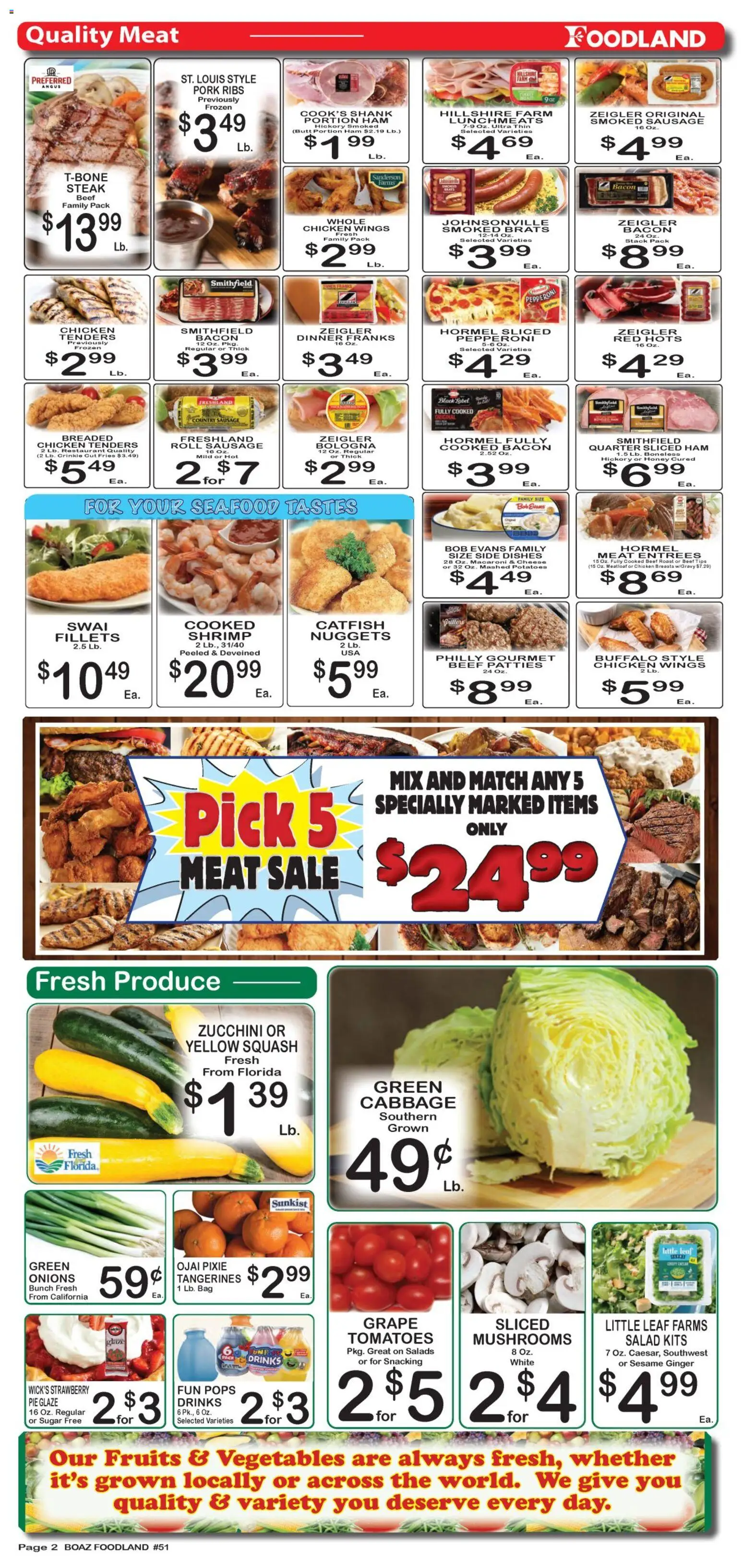 Foodland Weekly Ad - valid from 26.05.2026 | Page: 2 | Products: Ginger, Pork, Tomatoes, Beef