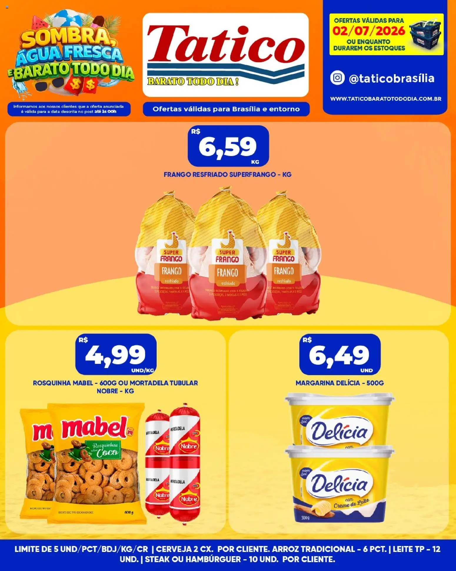Tatico Folheto - válido de 03/07/2026 | Página: 29 | Produtos: Leite, Cerveja, Creme, Frango
