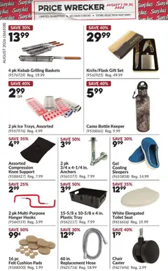 Preview of Princess Auto flyer - Price Wrecker from shop Princess Auto valid from Aug 1, 2026 | Page: 12 | Products: PC, Knee, Toilet seat, Ice
